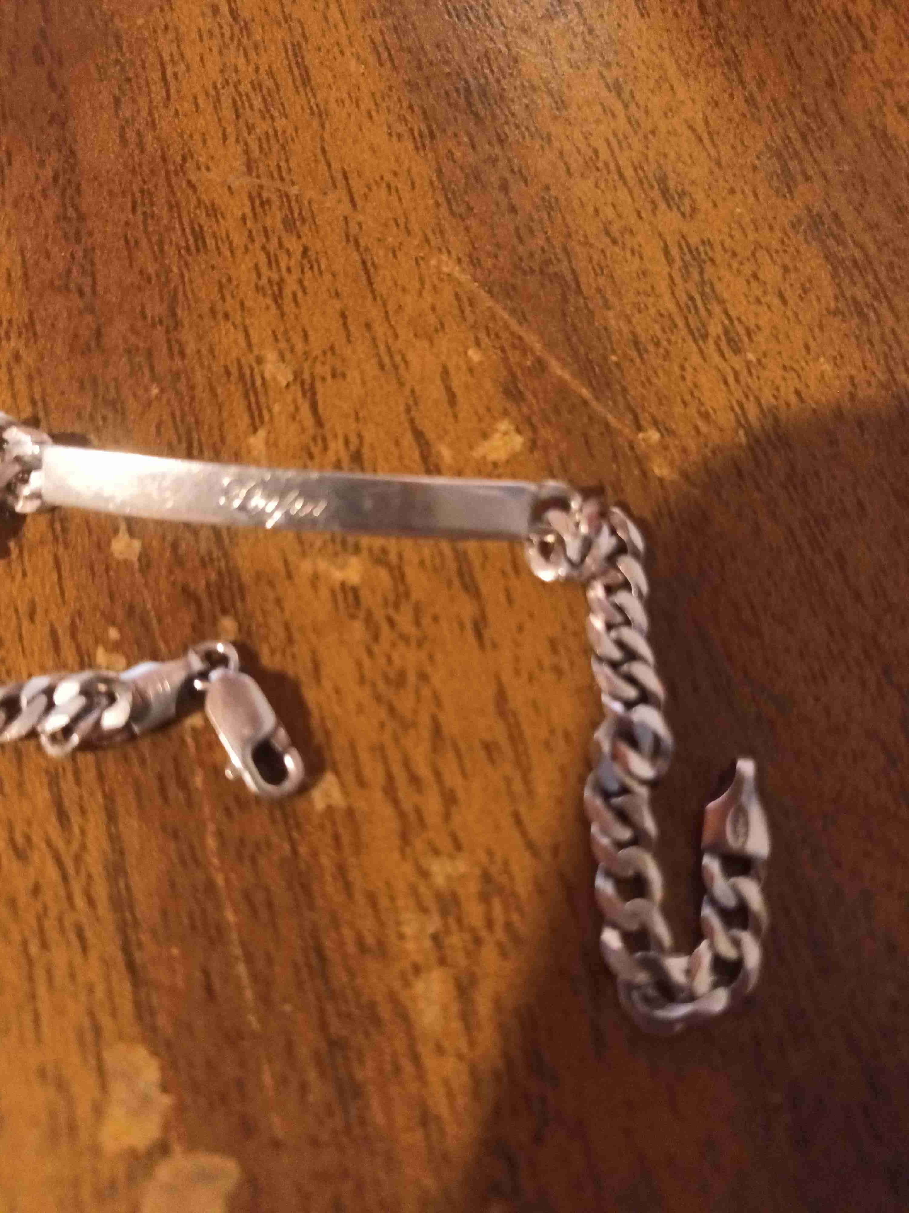 Pulsera de plata con placa - miniatura 3