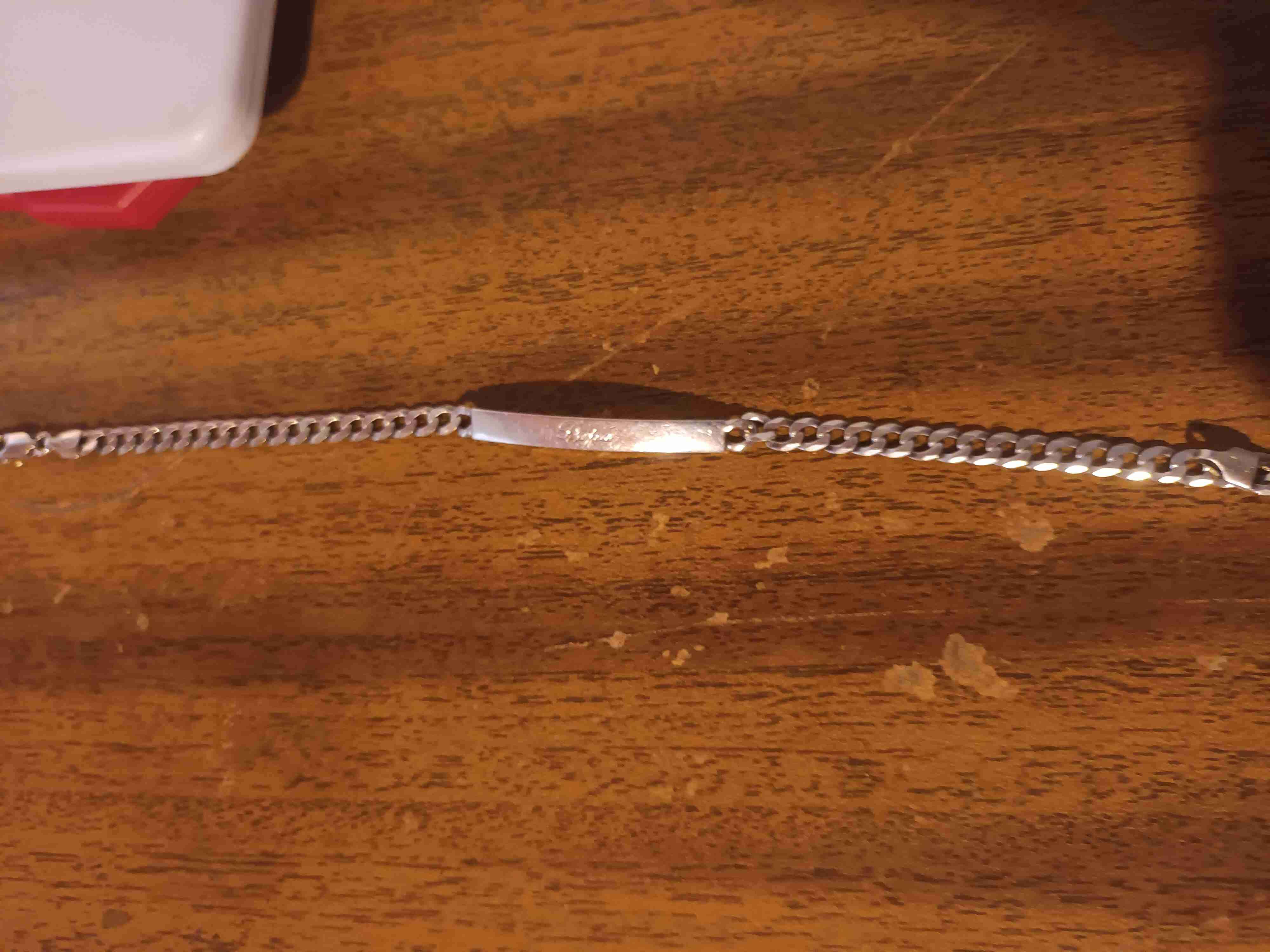 Pulsera de plata con placa - miniatura 5