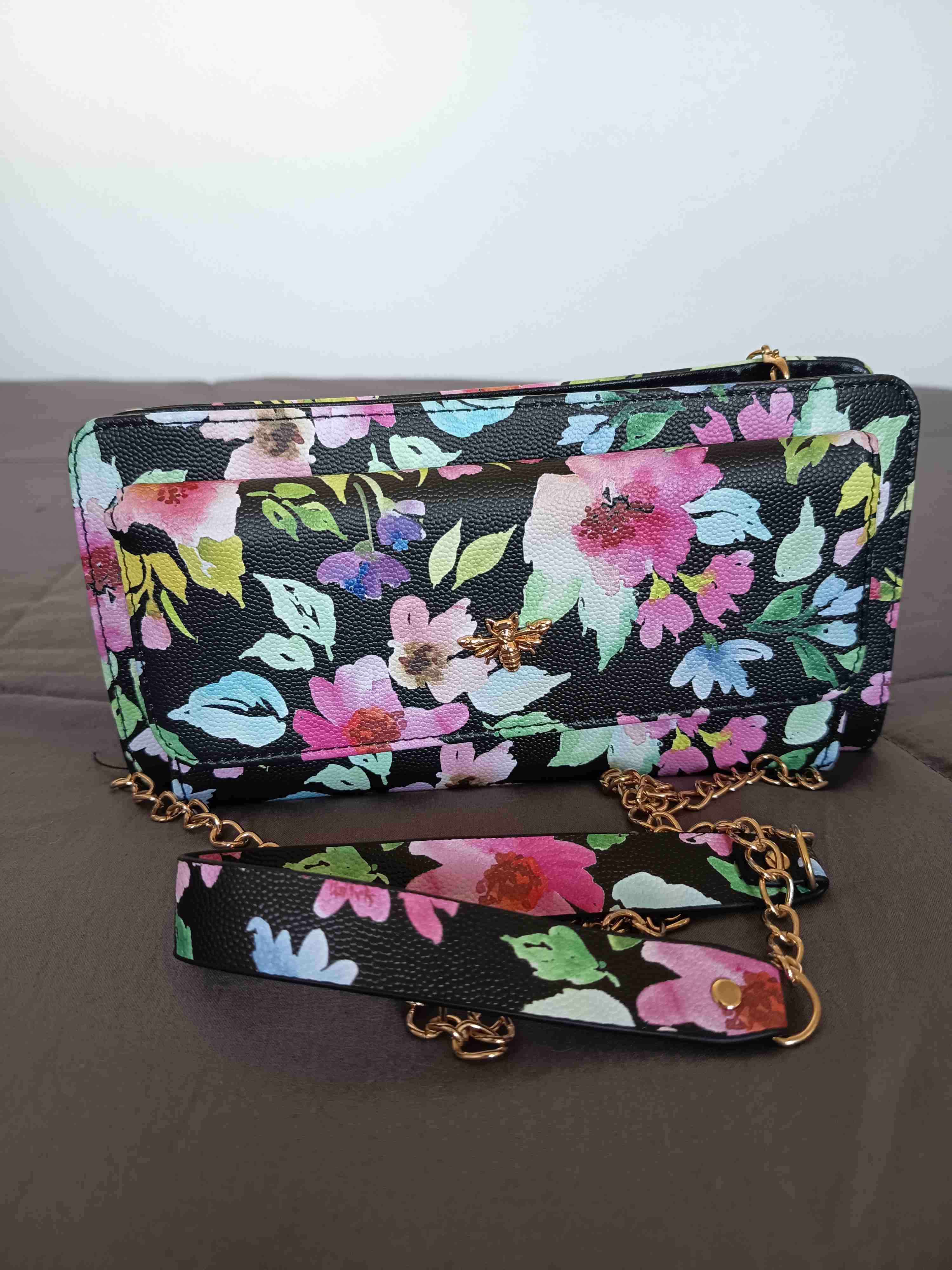 Cartera floral con cadena - miniatura 1