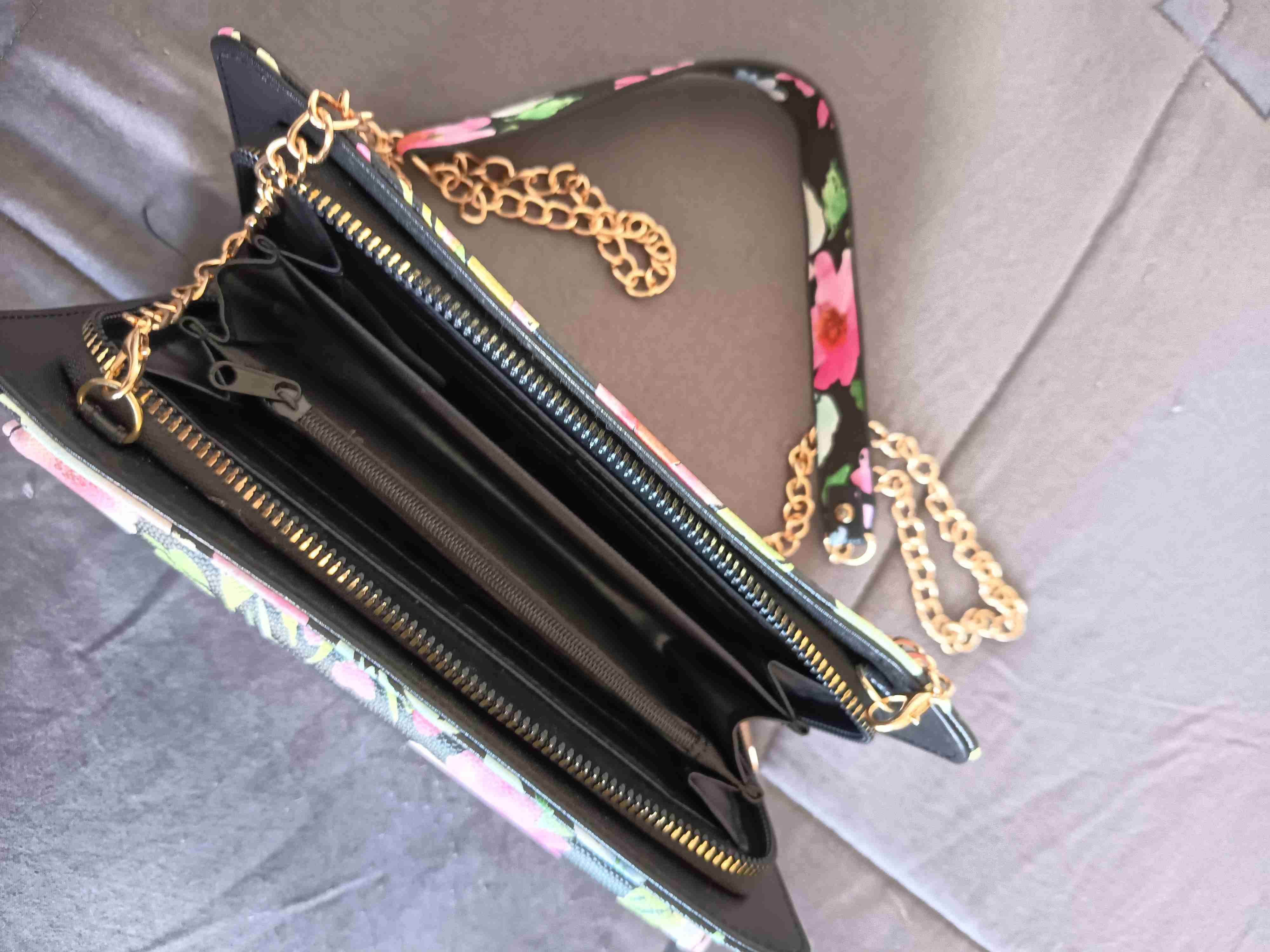 Cartera floral con cadena - miniatura 3