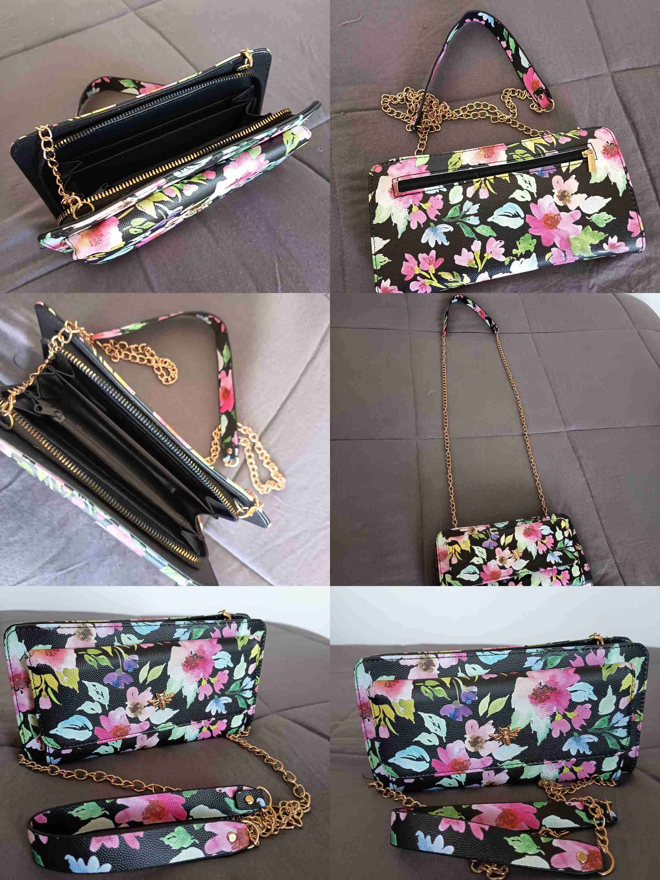 Cartera floral con cadena - miniatura 5