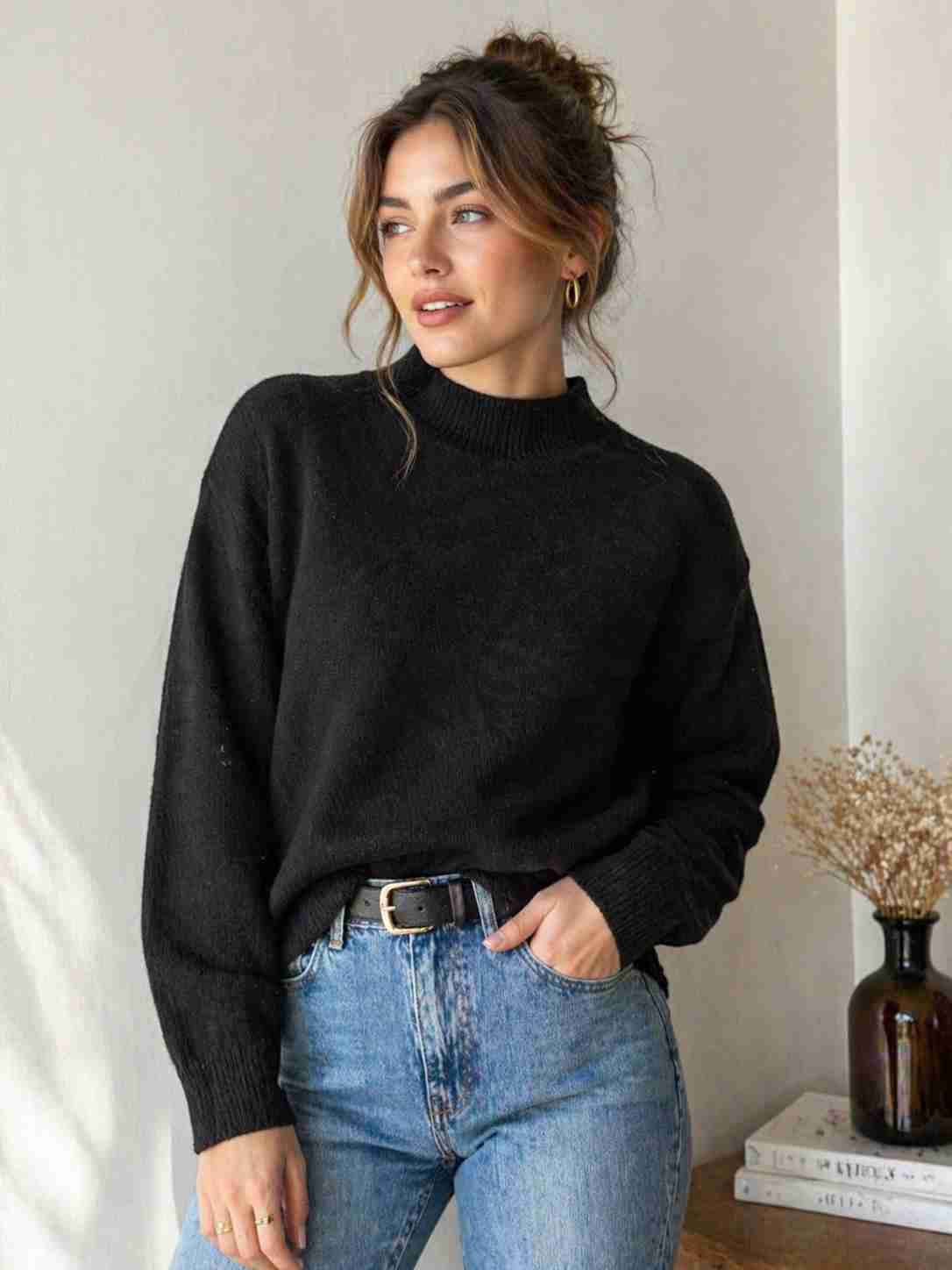 Suéter básico negro – poco uso, excelente estado 🖤 - miniatura 3