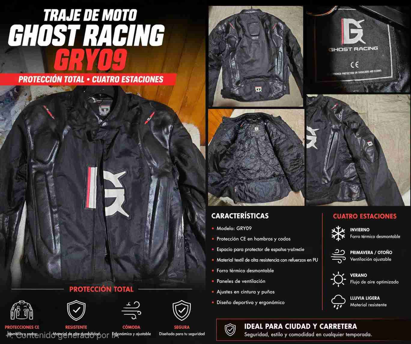 Chaqueta moto Ghost Racing GRY09