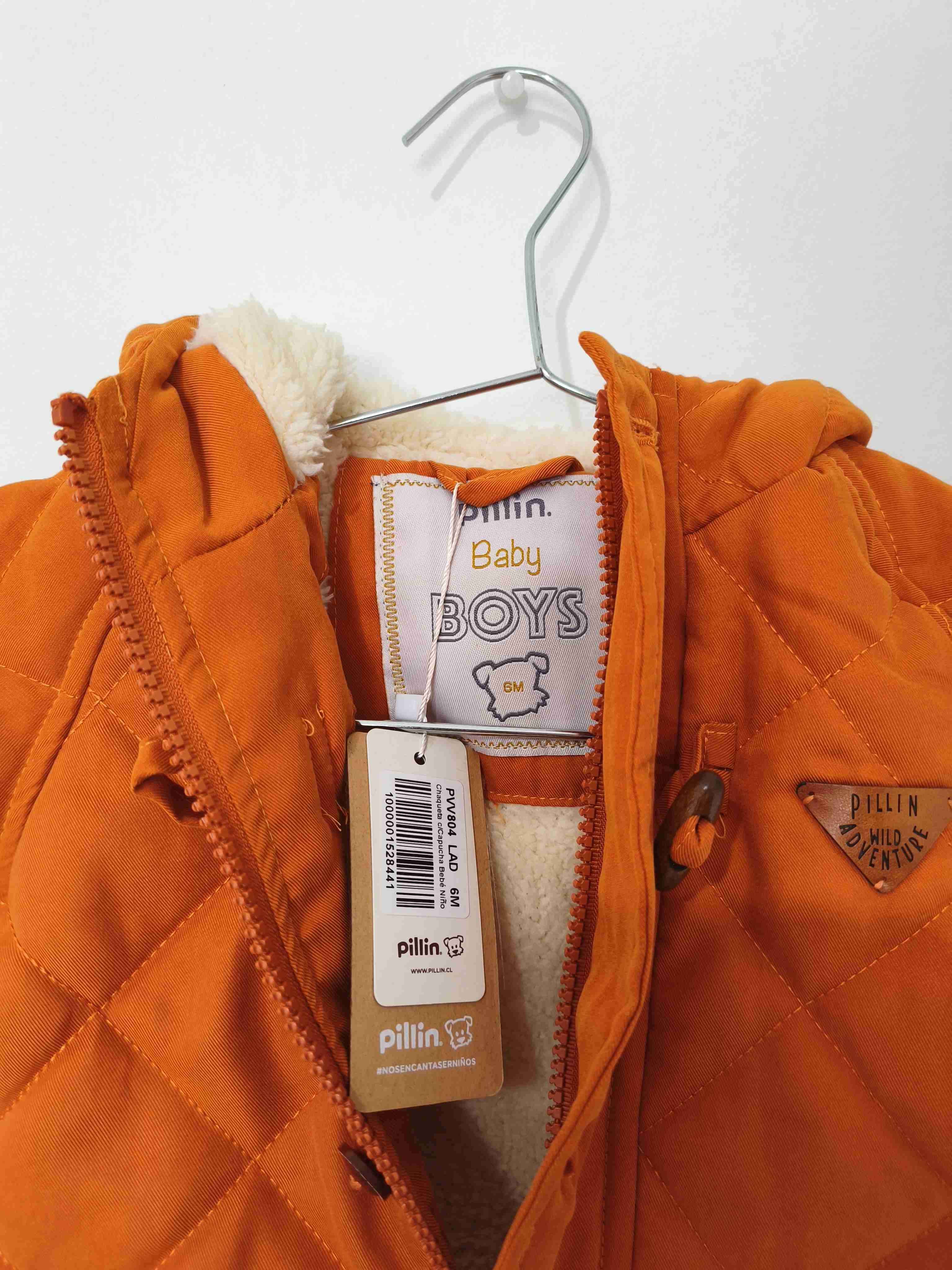 Chaqueta Pillin acolchada naranja para niño - miniatura 2