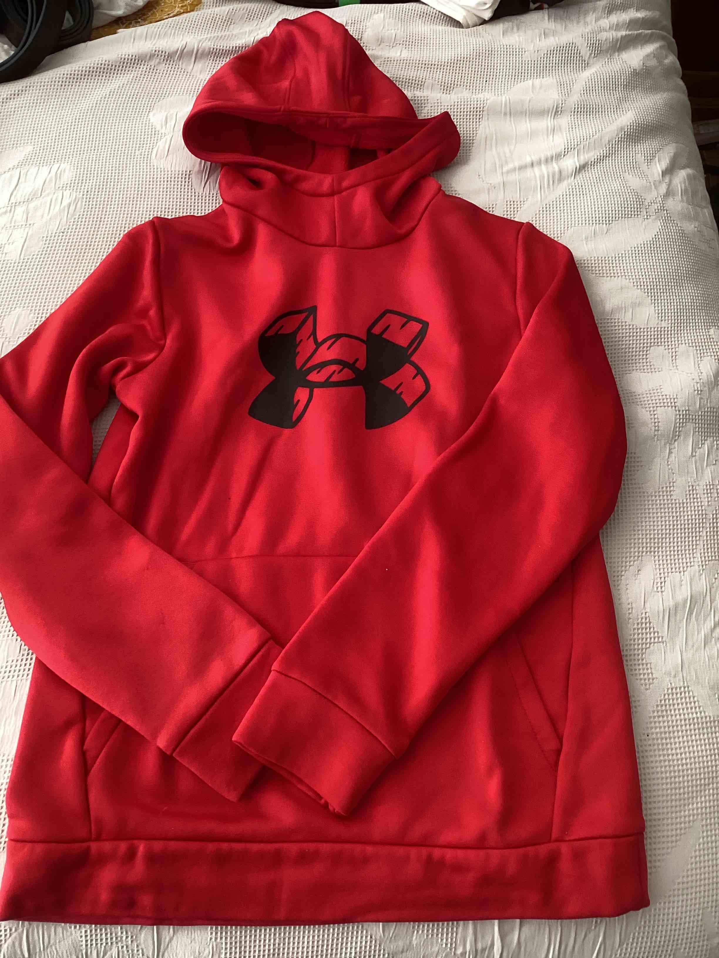 Polerón rojo con capucha y logo Under Armour - miniatura 2