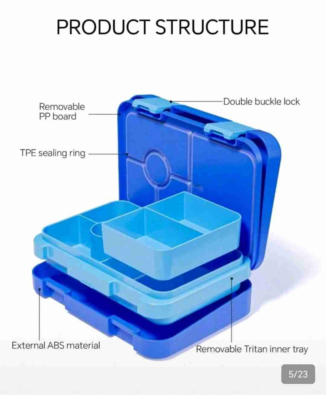 Lonchera infantil compartimentada bento - miniatura 2