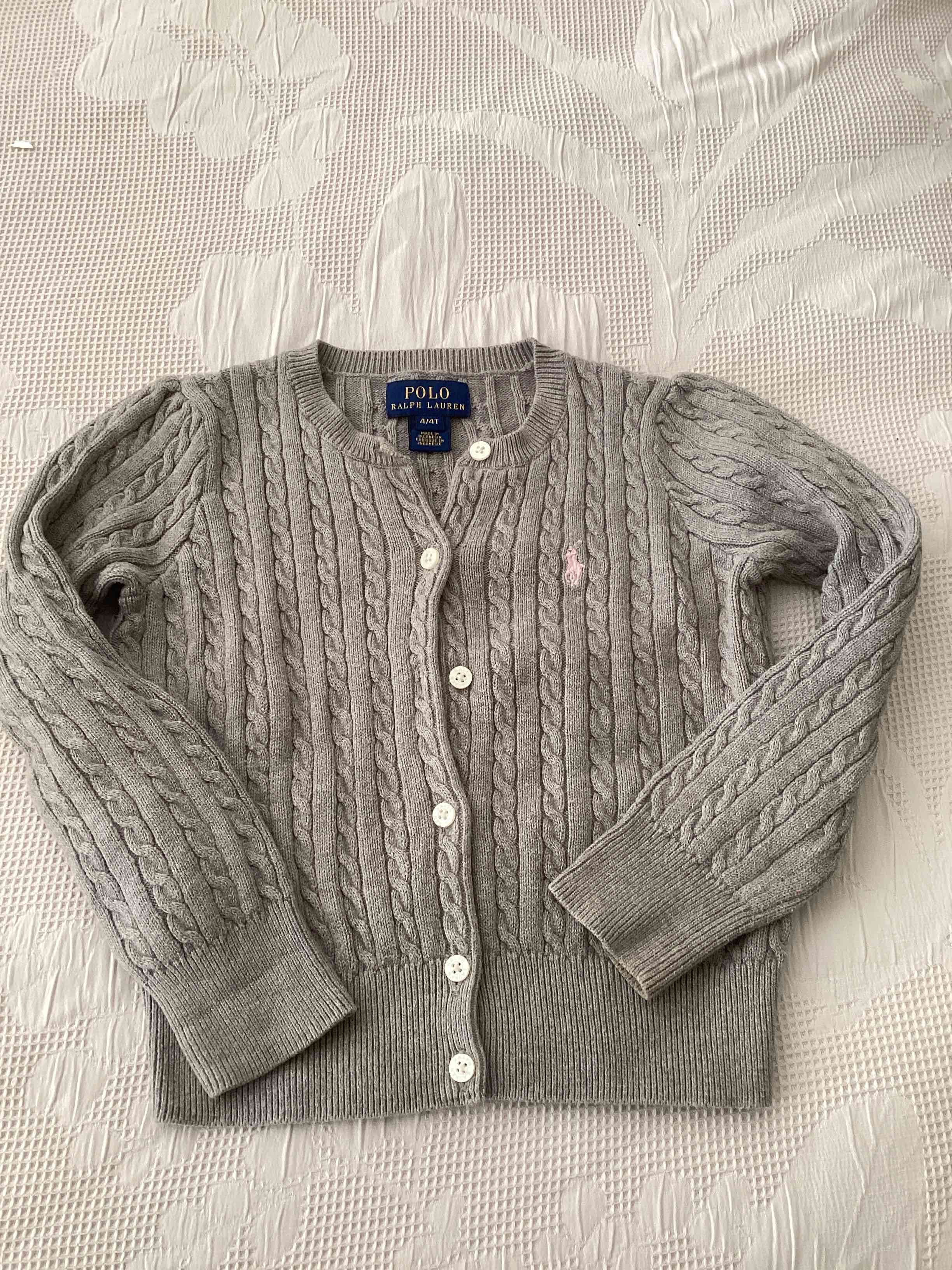 Cardigan gris Polo Ralph Lauren niña - miniatura 1