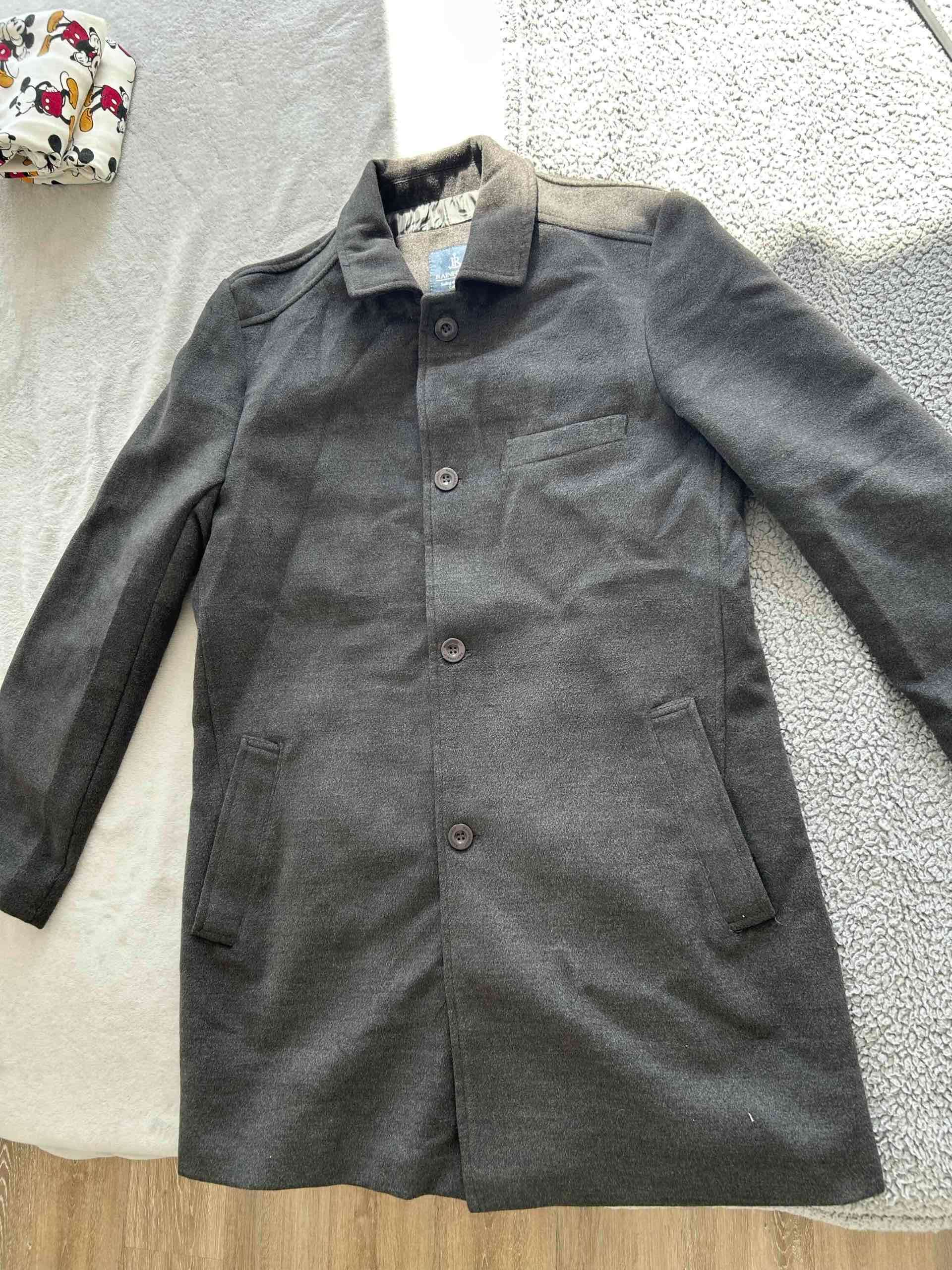 Abrigo gris largo para hombre - miniatura 2