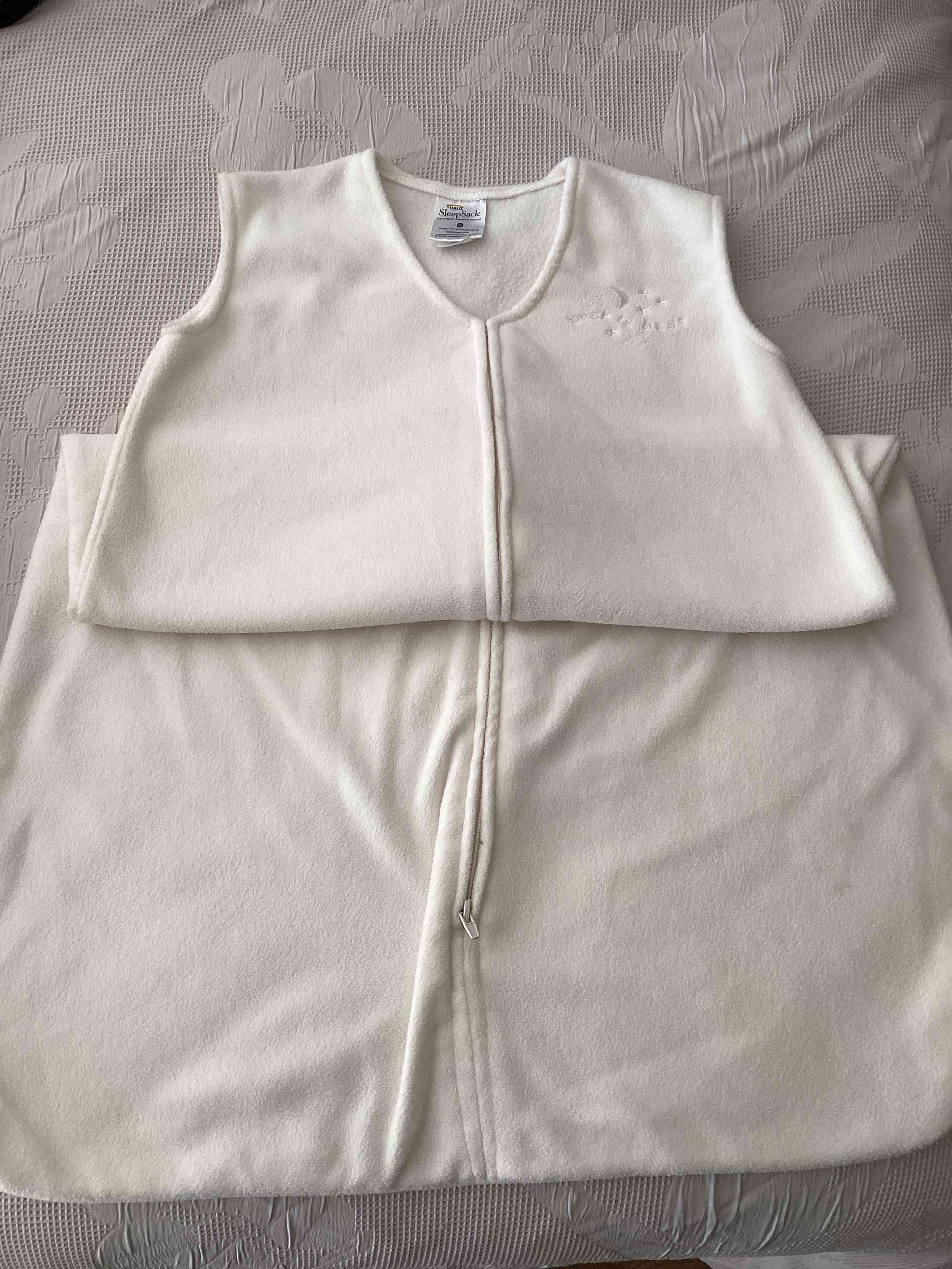 Saco de dormir blanco para bebé - miniatura 1