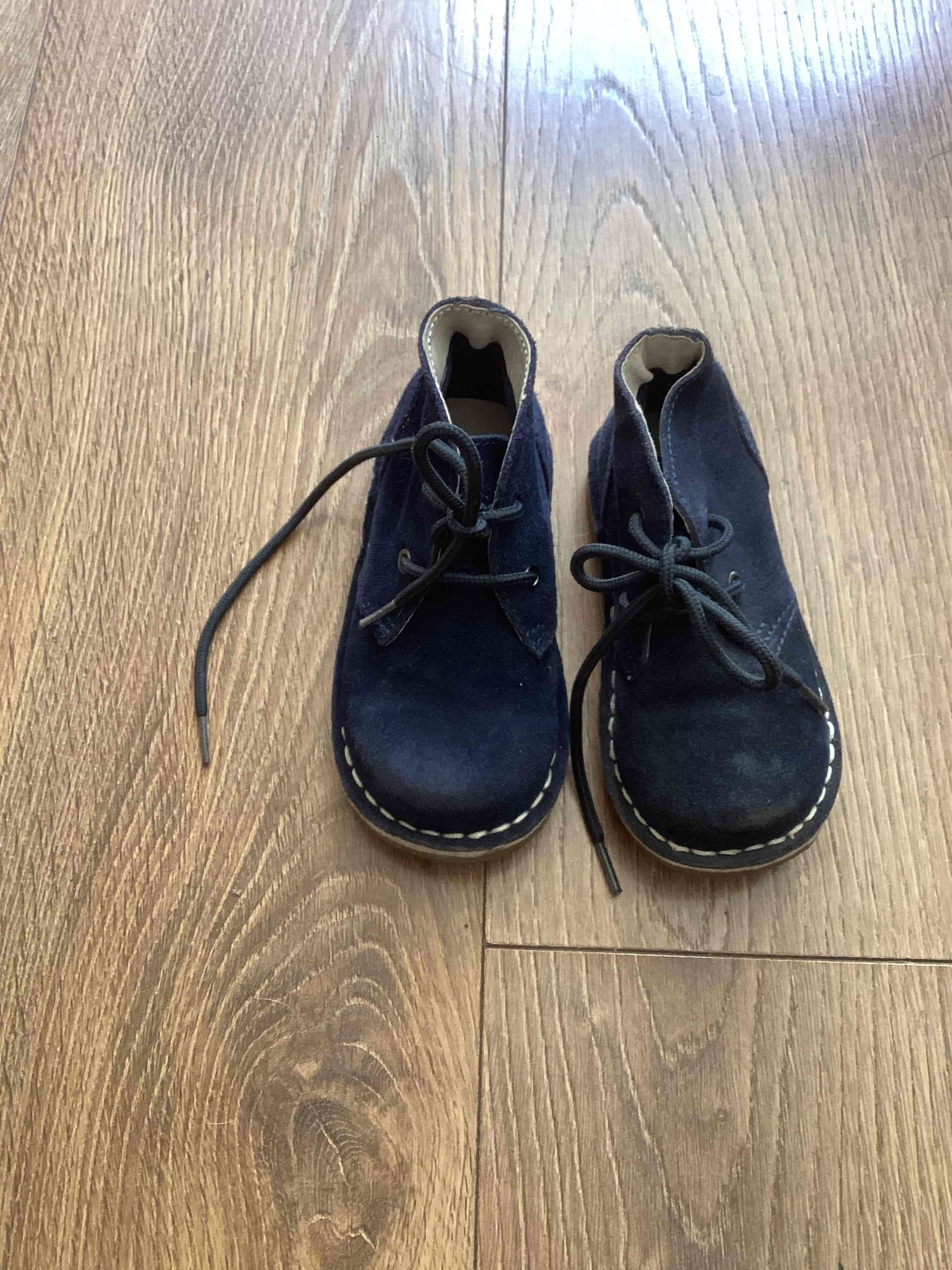 Botines de cuero azul para niños talla 23 - miniatura 1