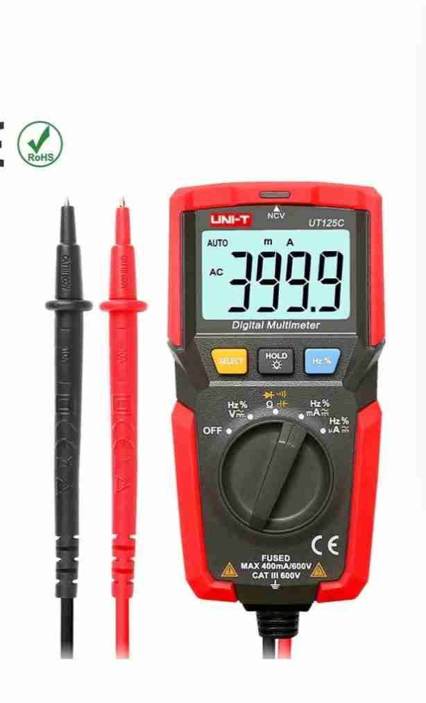 Multímetro digital UNI-T rojo