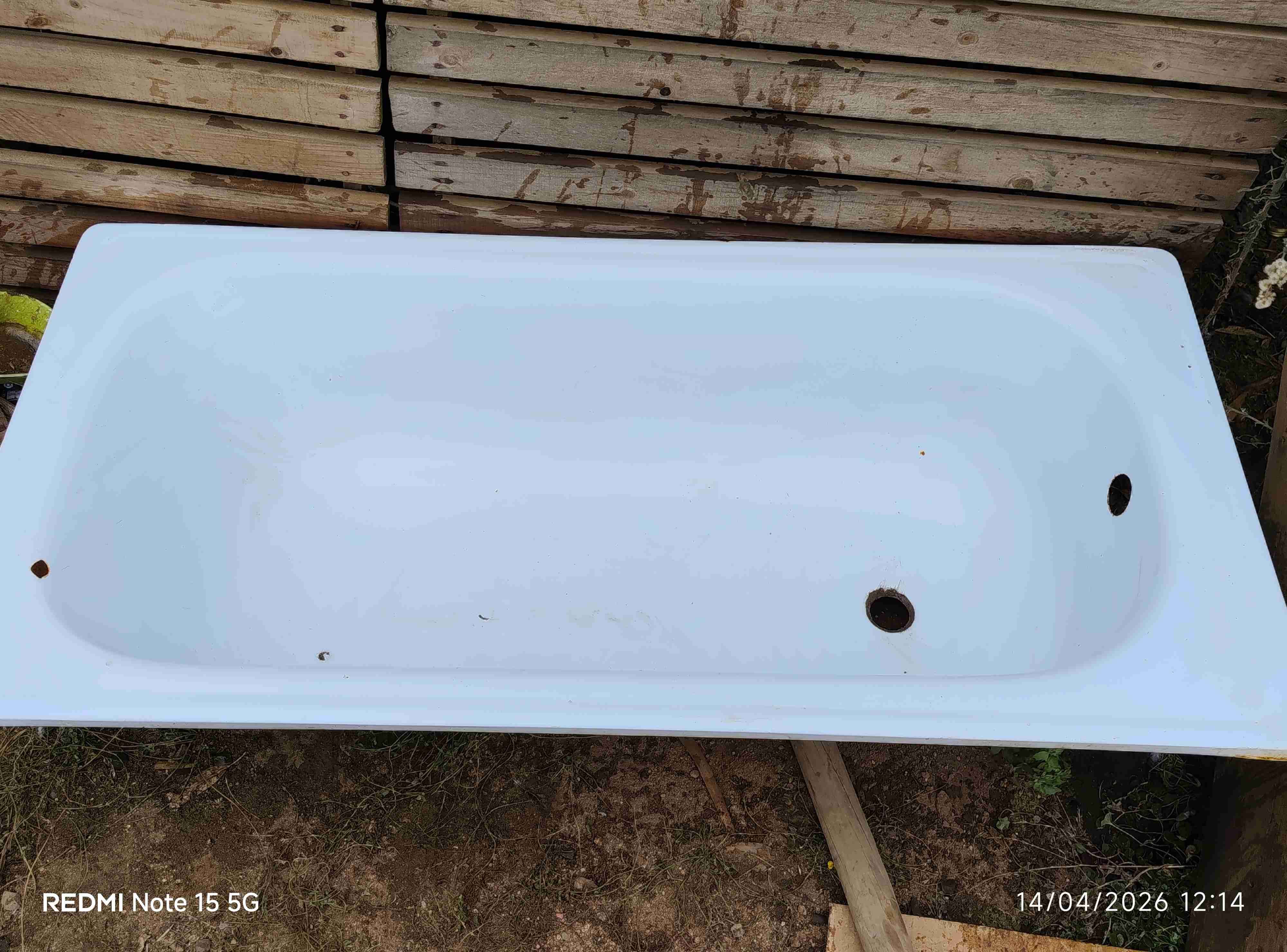 Tina de baño blanca