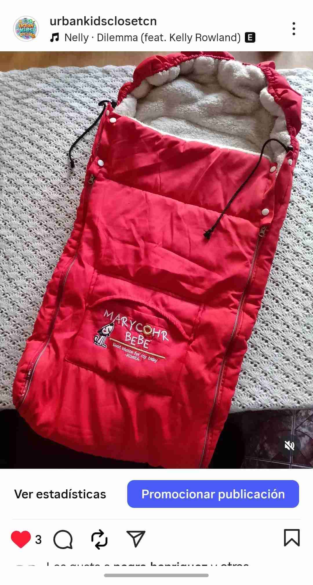 Saco de dormir infantil rojo