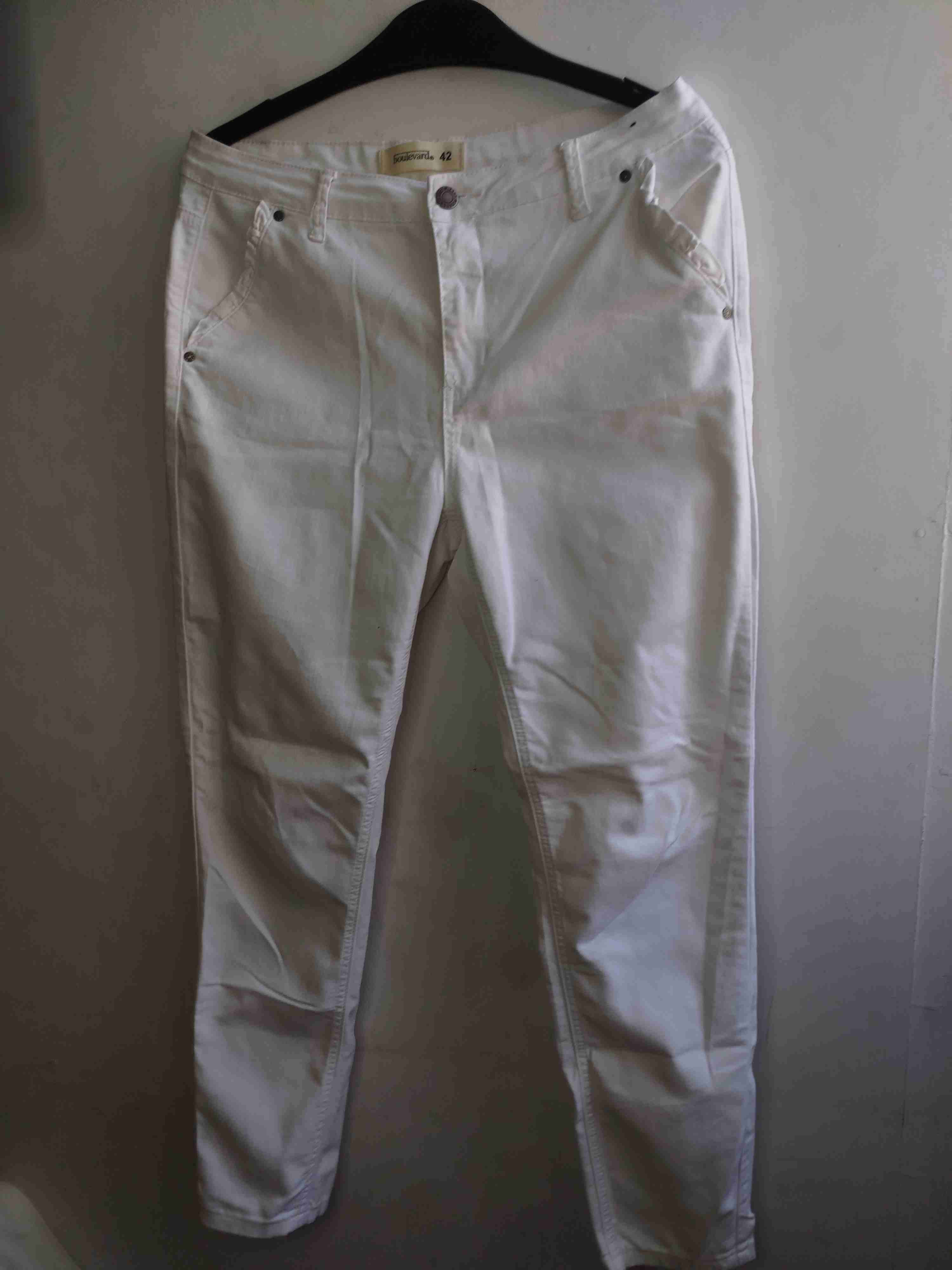 Pantalones blancos mujer talla 42 - miniatura 1