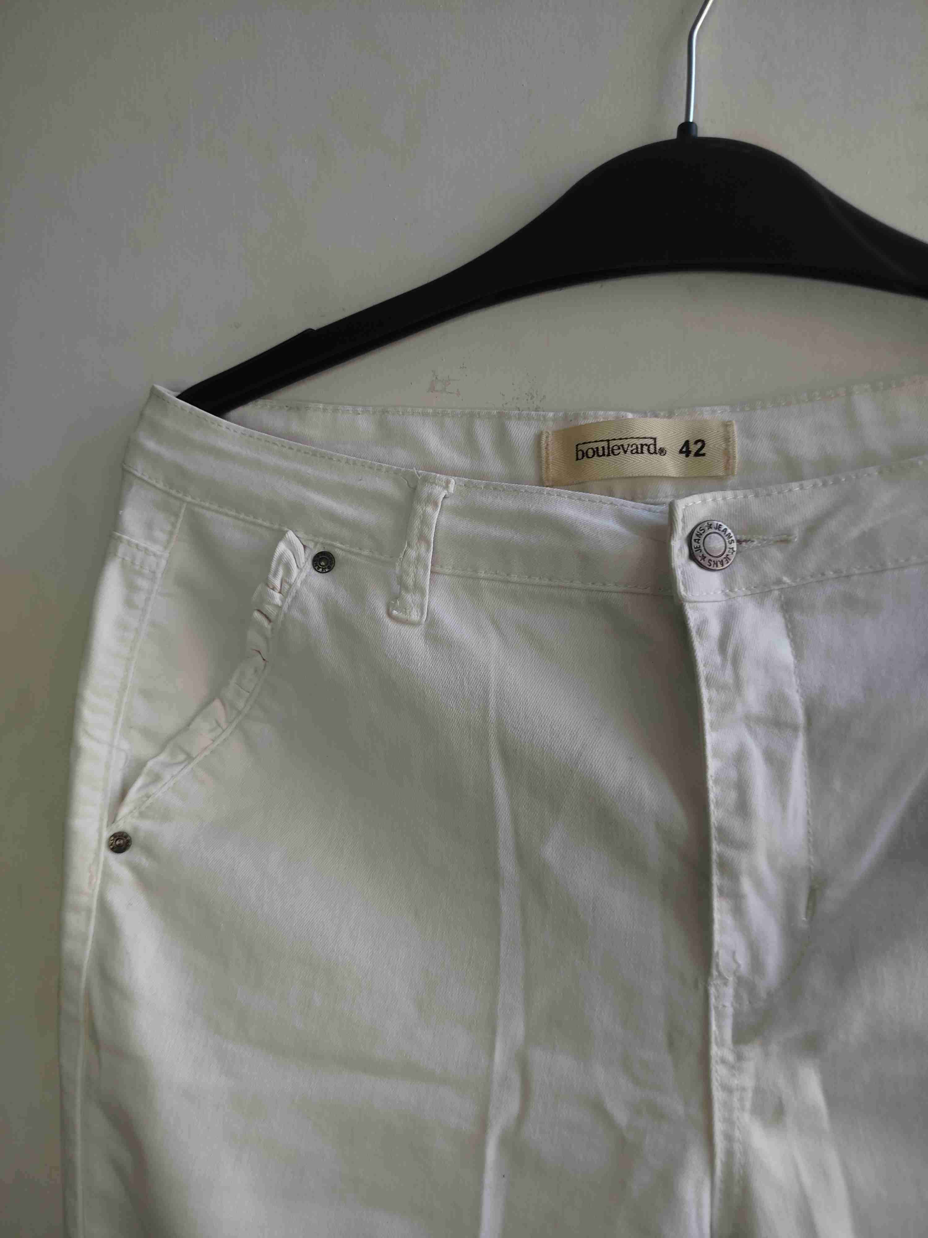 Pantalones blancos mujer talla 42 - miniatura 2