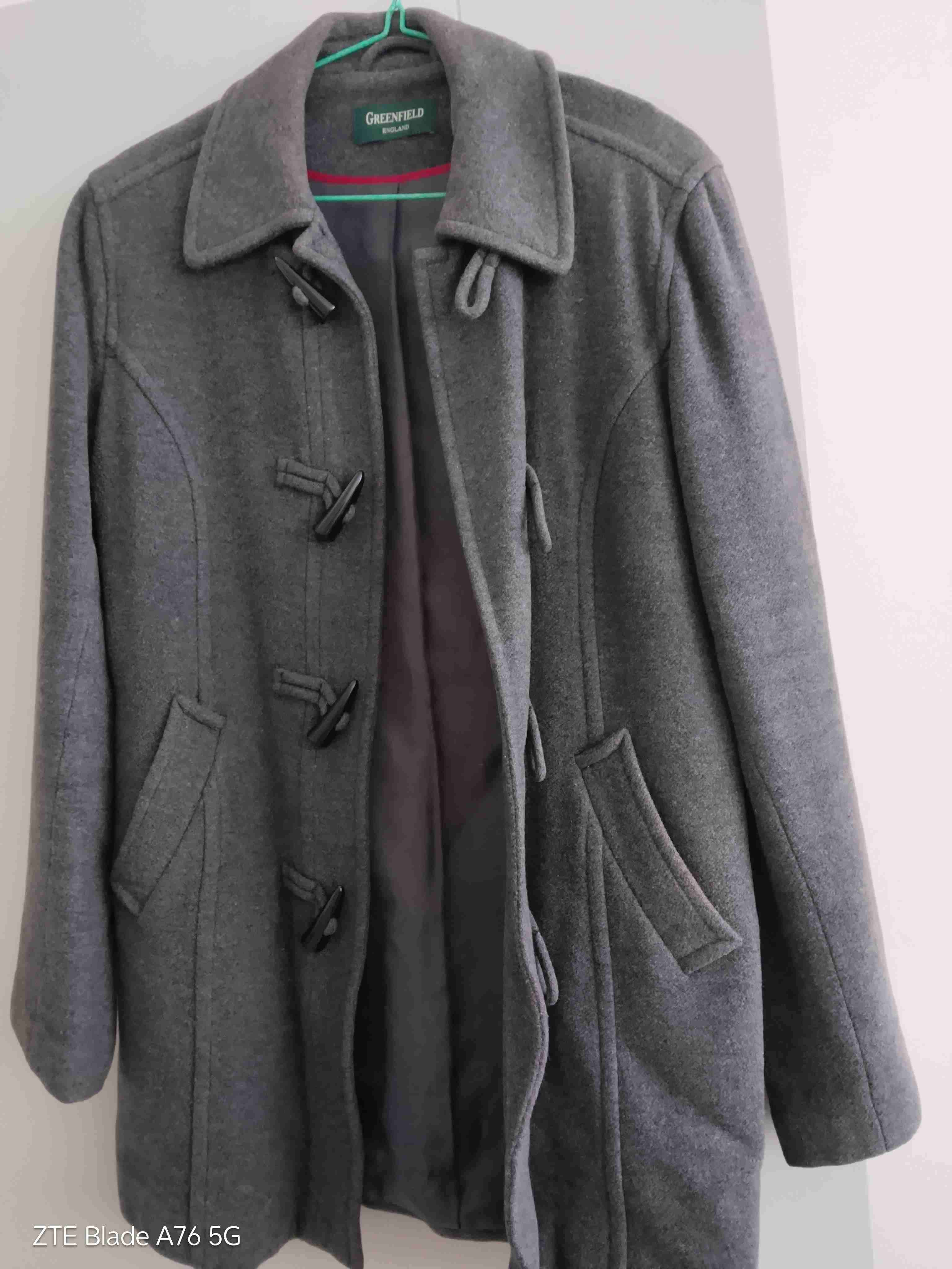 Abrigo gris con ojales - miniatura 1