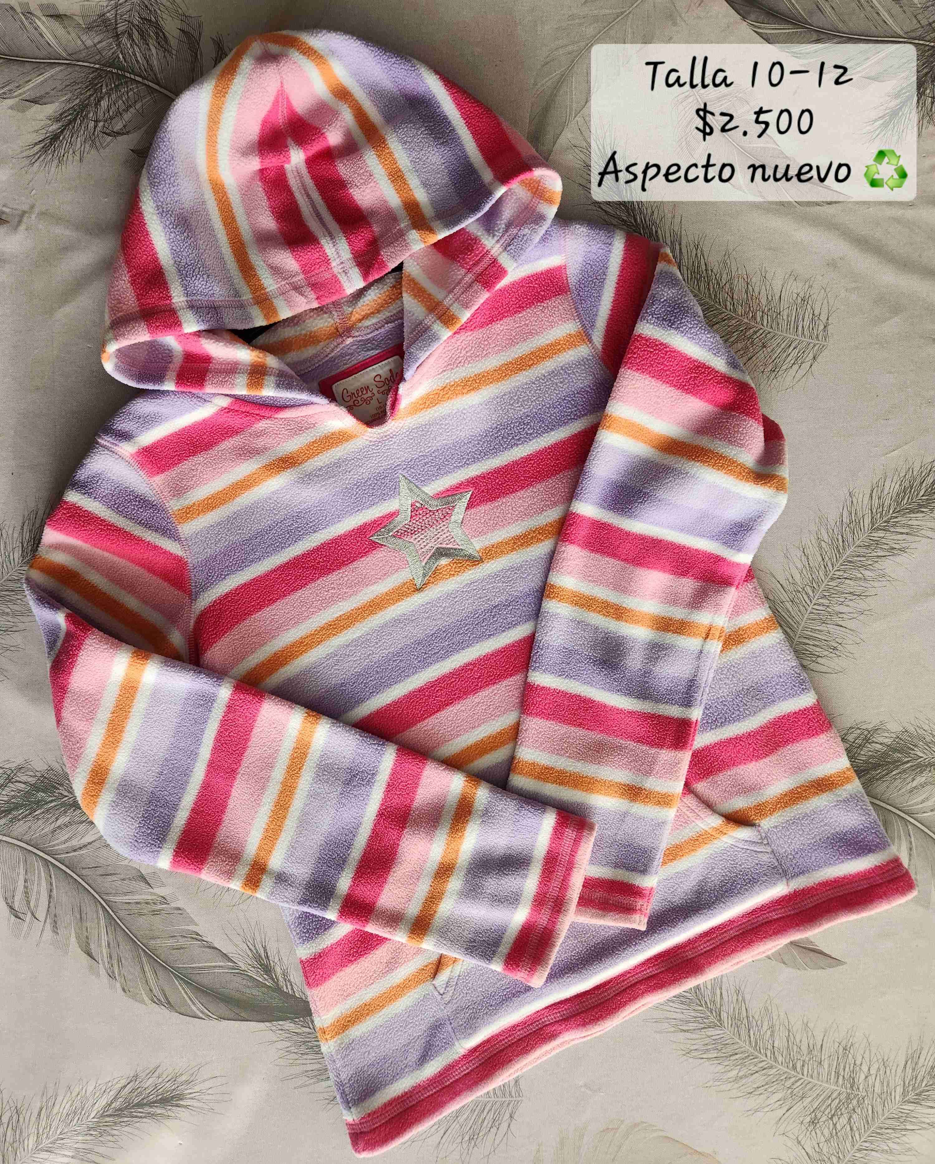 Polar rayado colorido con capucha