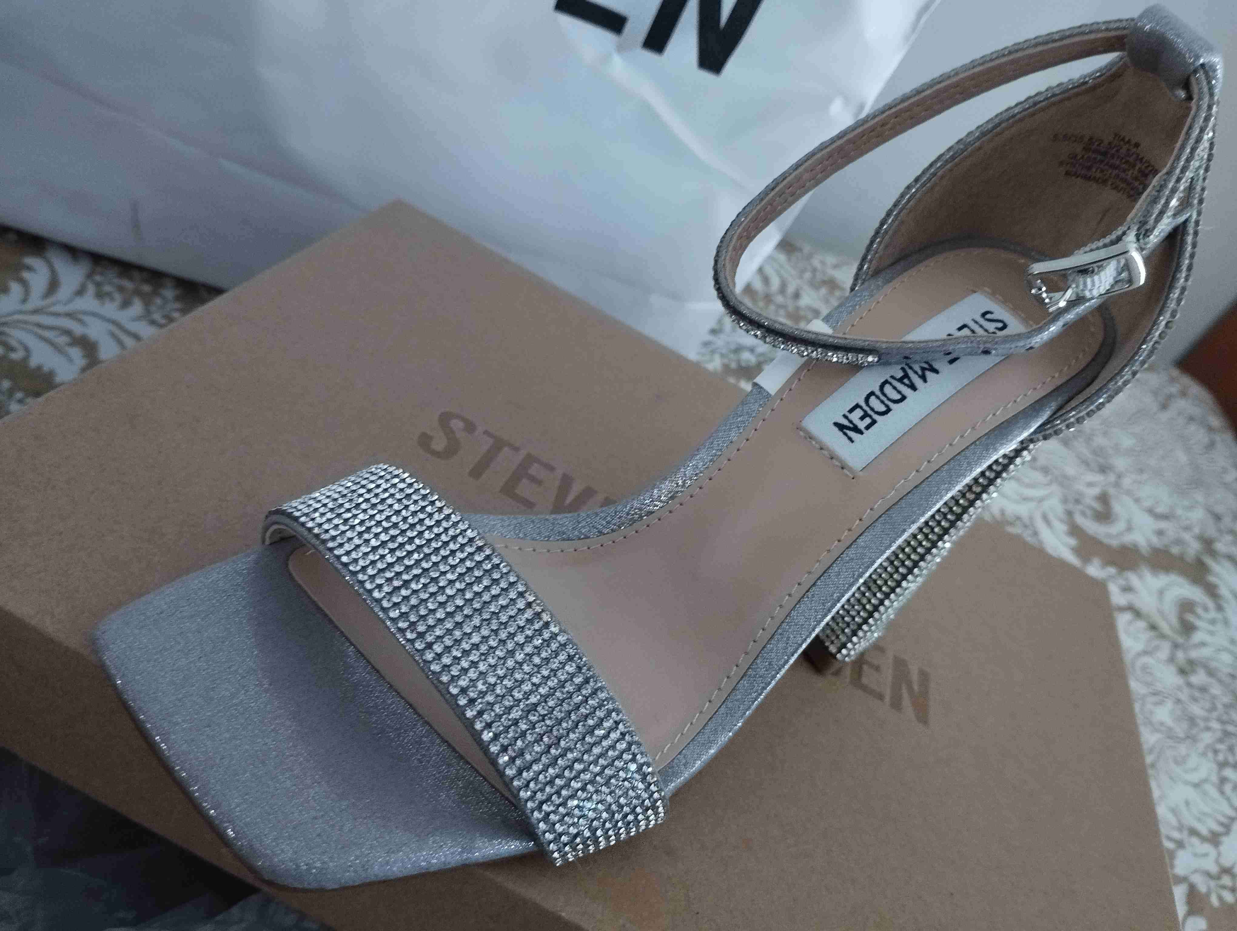 Tacones Steve Madden negros y plateados - miniatura 3