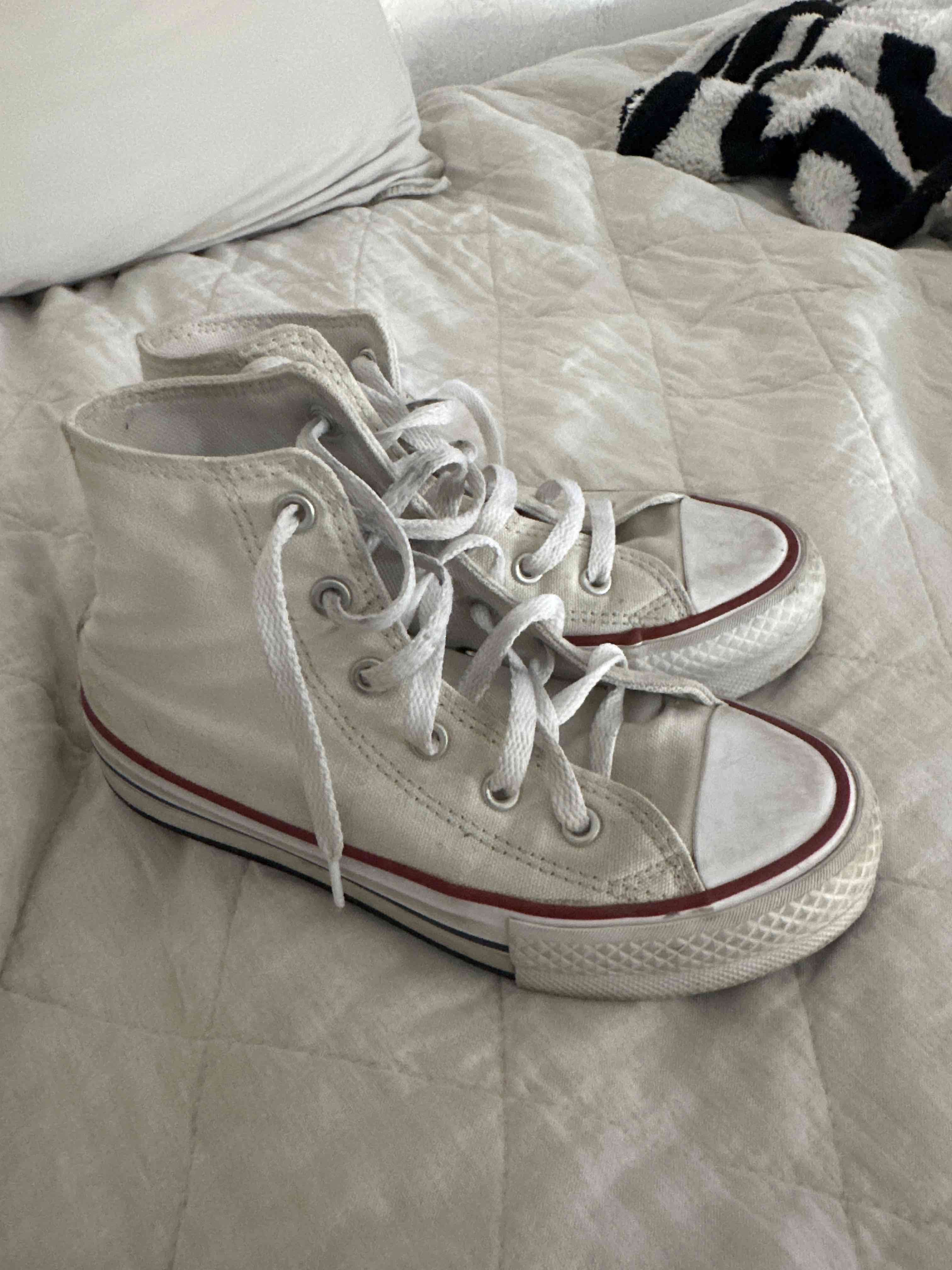 Zapatillas CONVERSE blancas de lona - miniatura 1