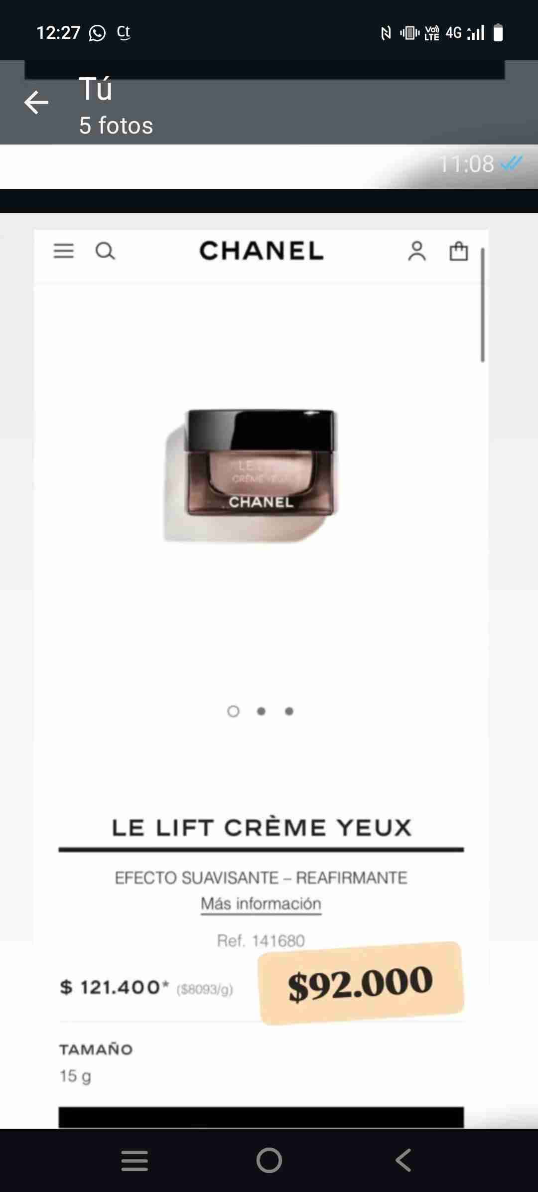Crema de ojos Chanel reafirmante