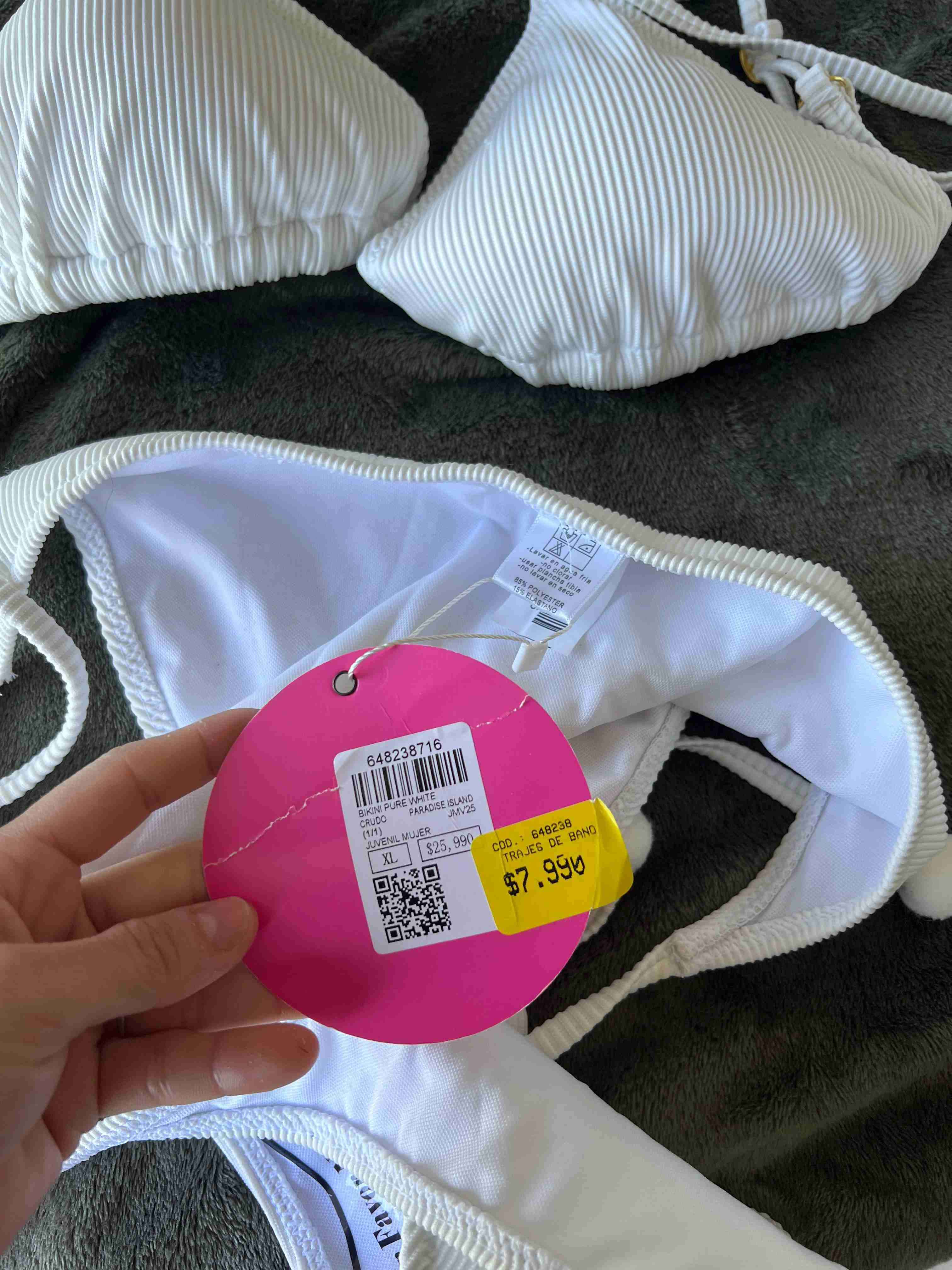 Bikini blanco de tirantes - miniatura 3