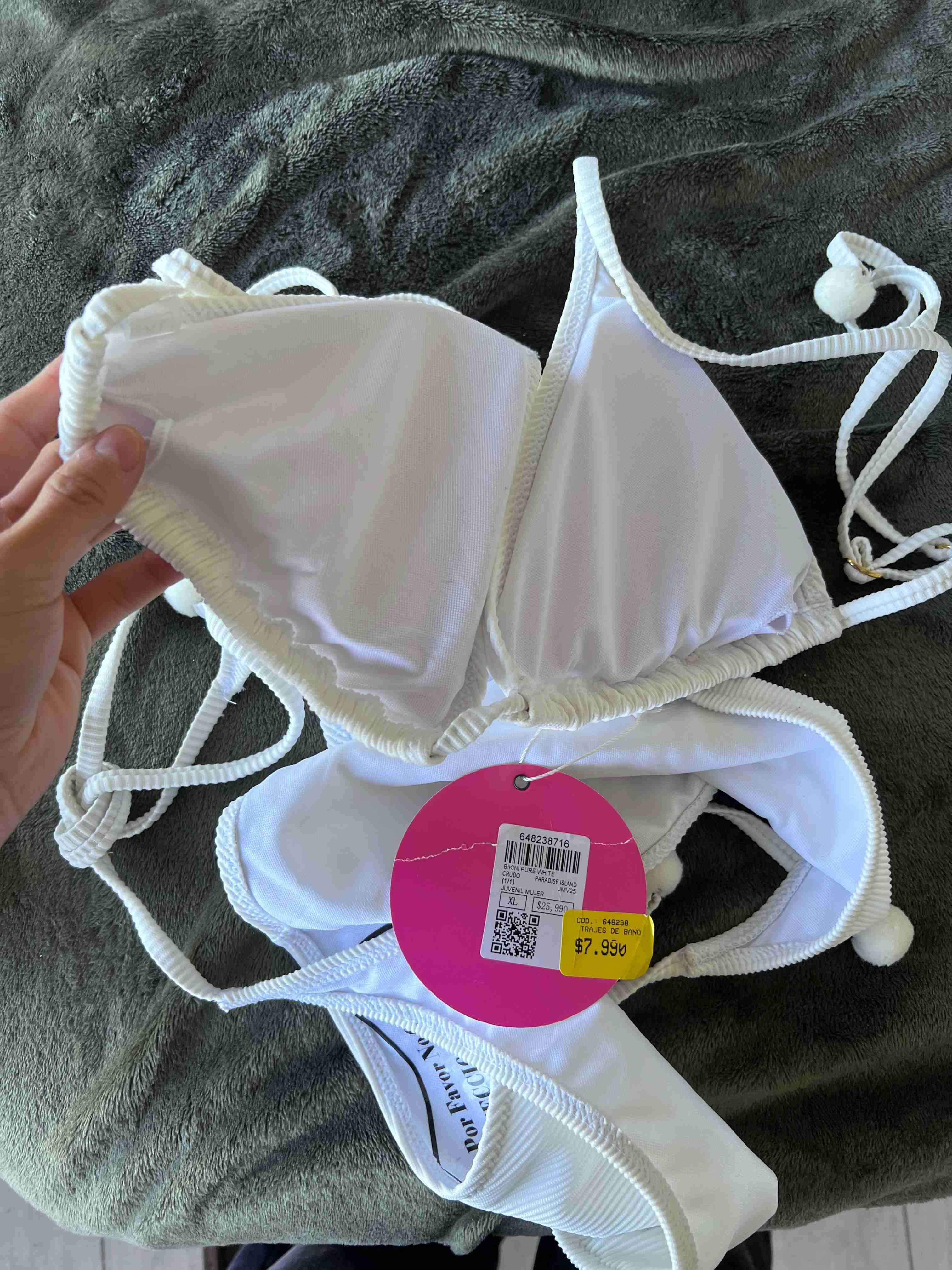 Bikini blanco de tirantes - miniatura 4