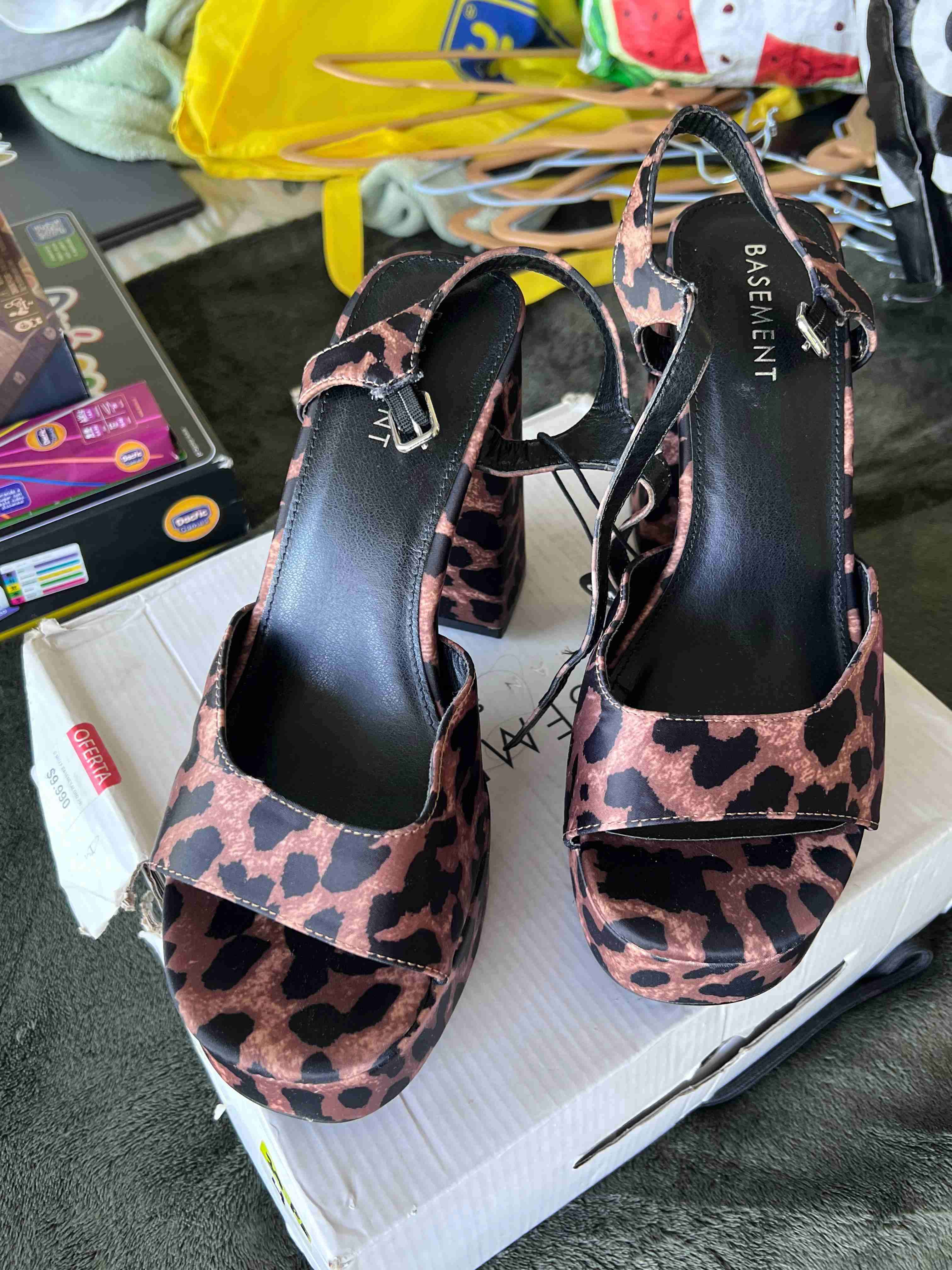 Sandalias plataforma animal print - miniatura 1