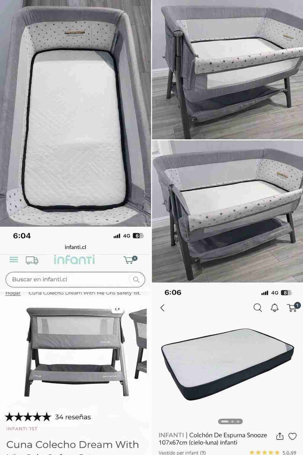 Cuna Colecho Gris Safety 1st - miniatura 2