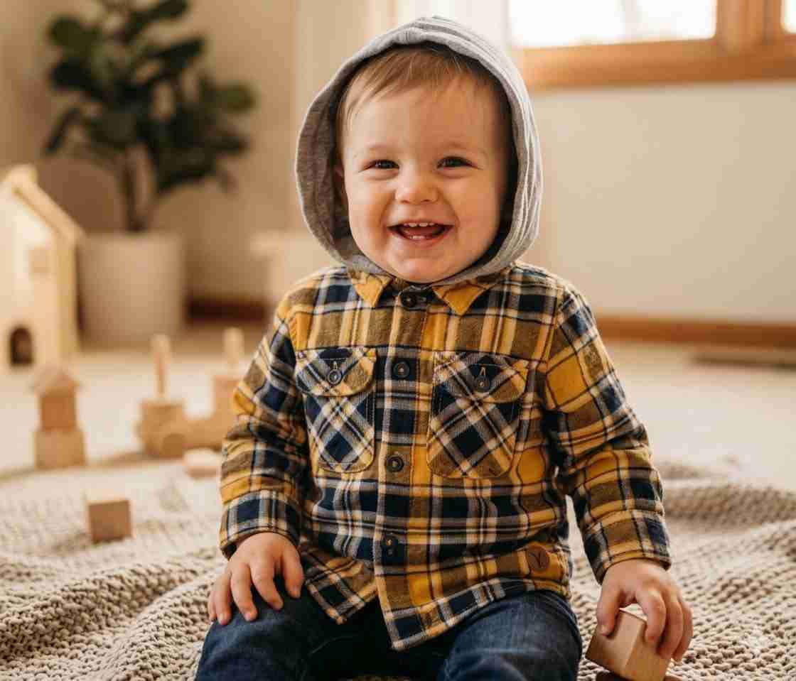 Camisa de bebé a cuadros