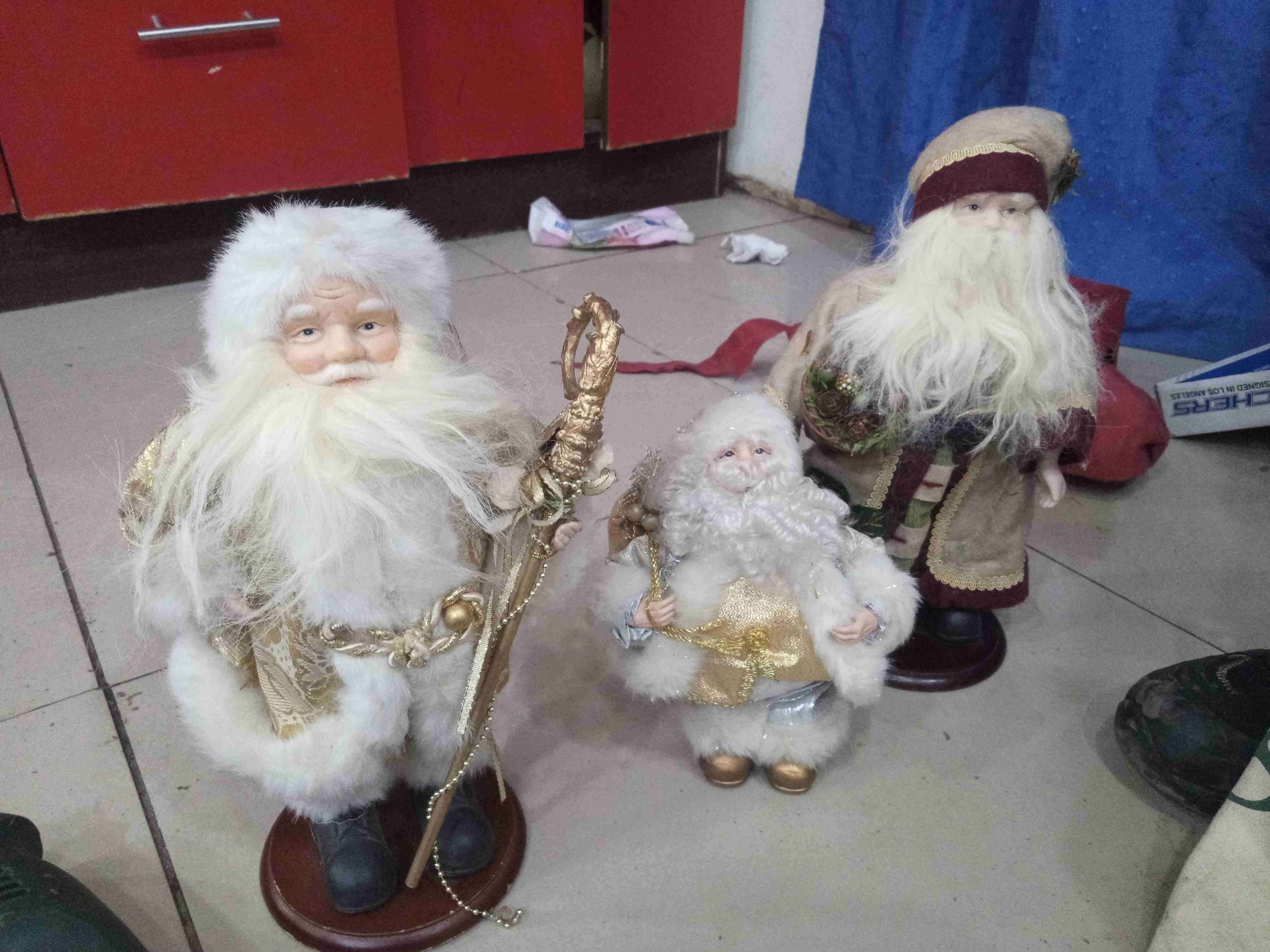 Decoración navideña figuras de Santa