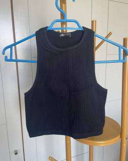 Top Zara algodón  Rib - miniatura 1