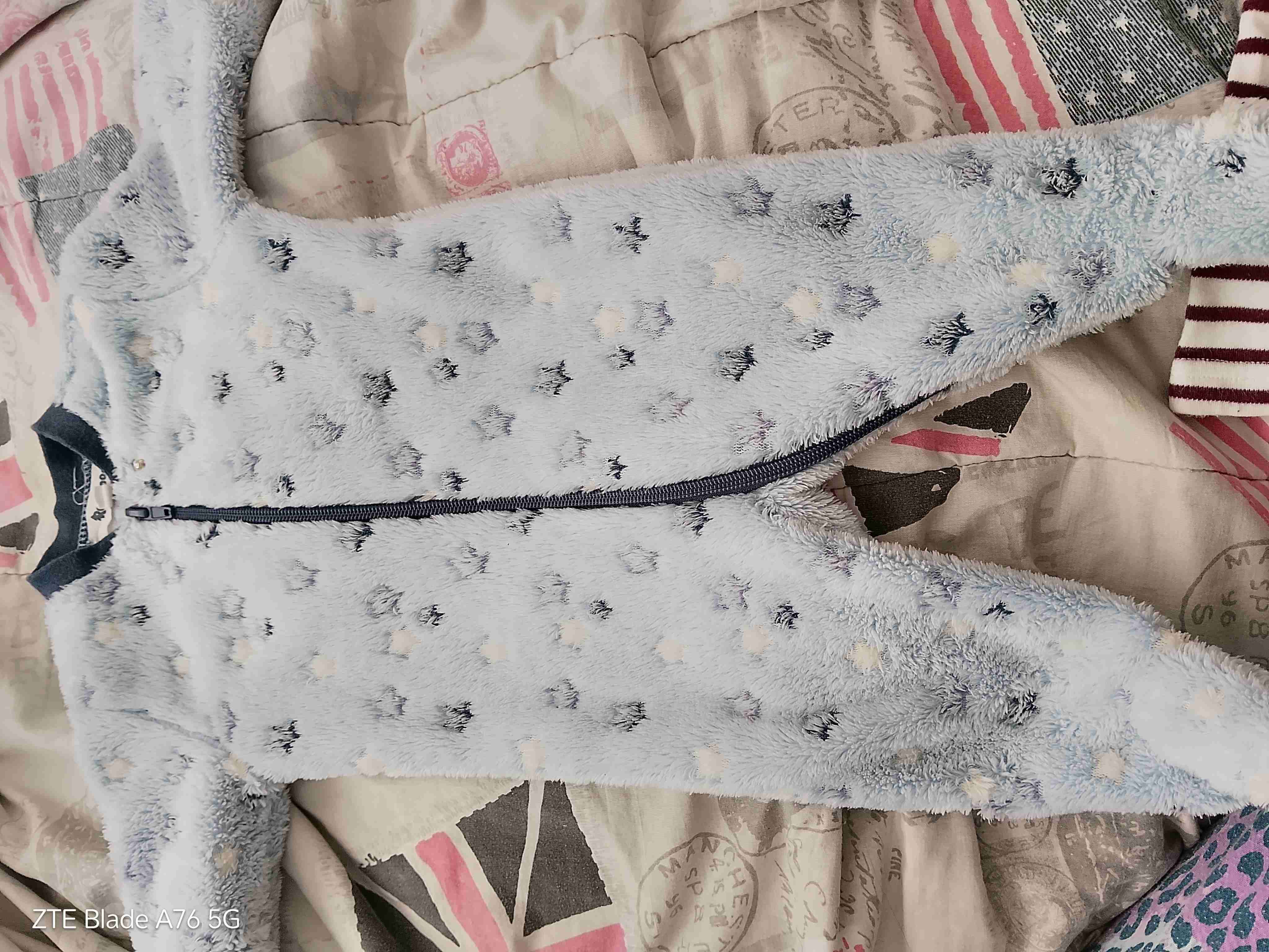 Pijama bebé polar celeste - miniatura 1