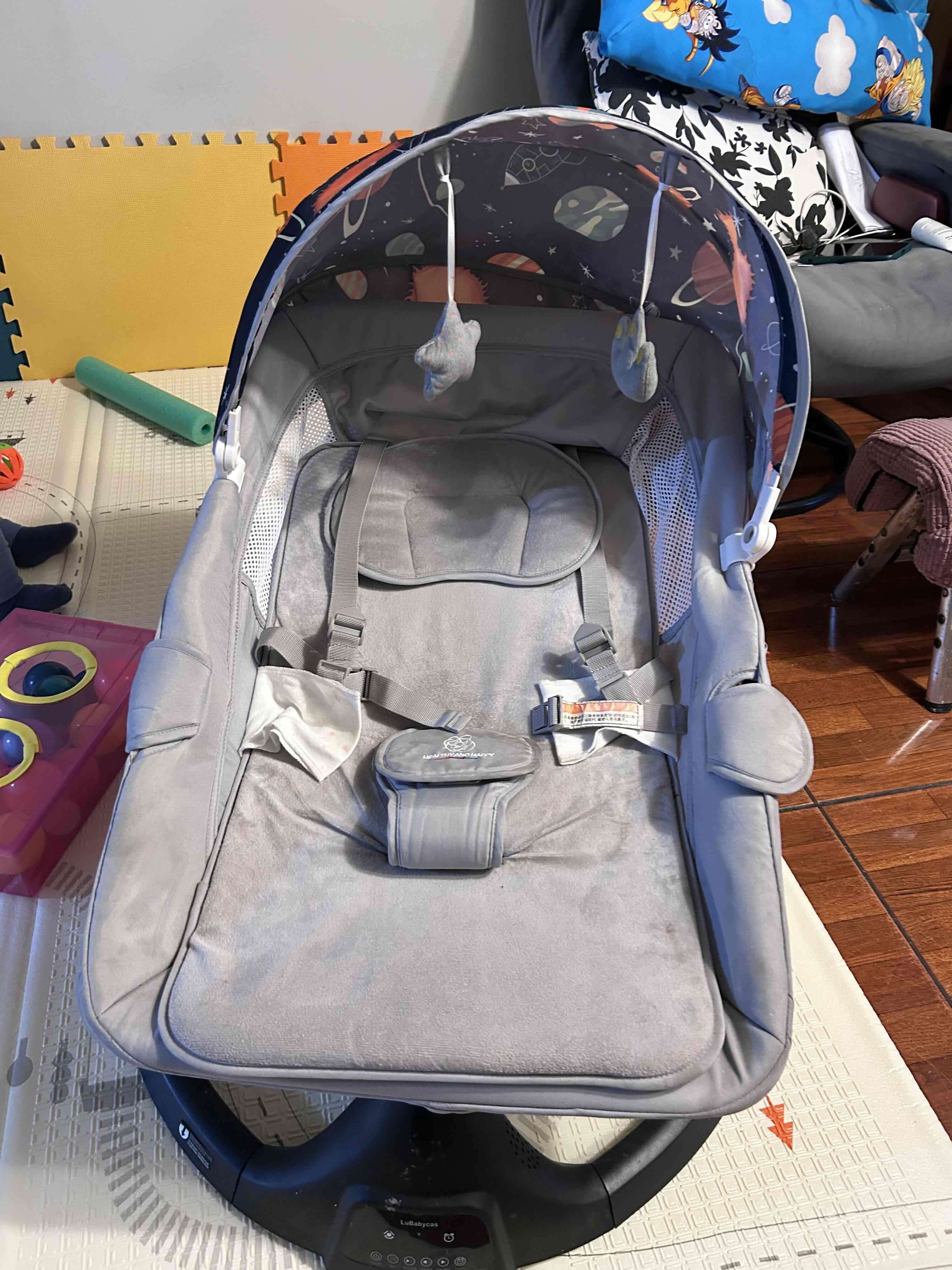 Mecedora eléctrica reclinable azul - miniatura 2