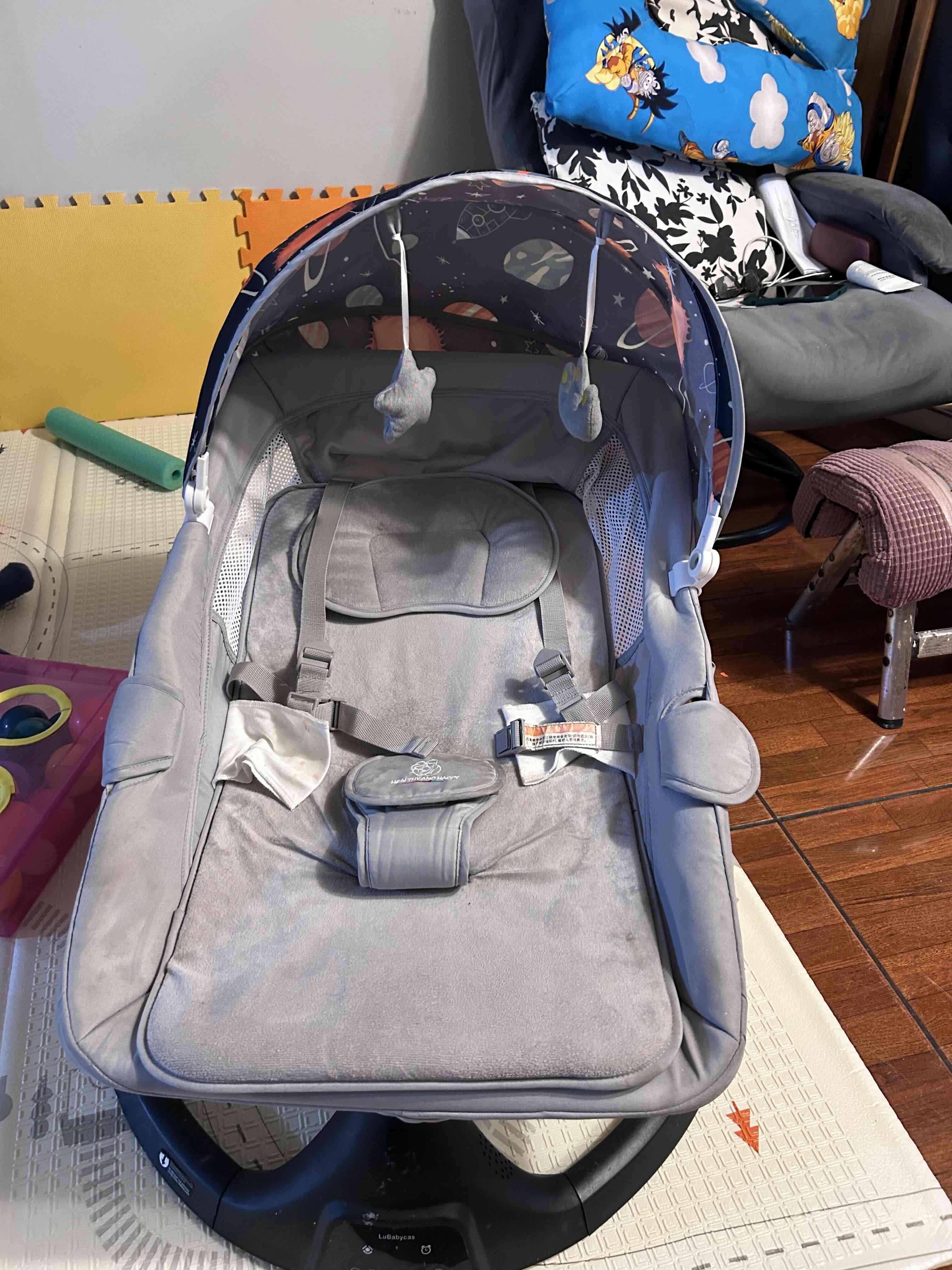 Mecedora eléctrica reclinable azul - miniatura 3