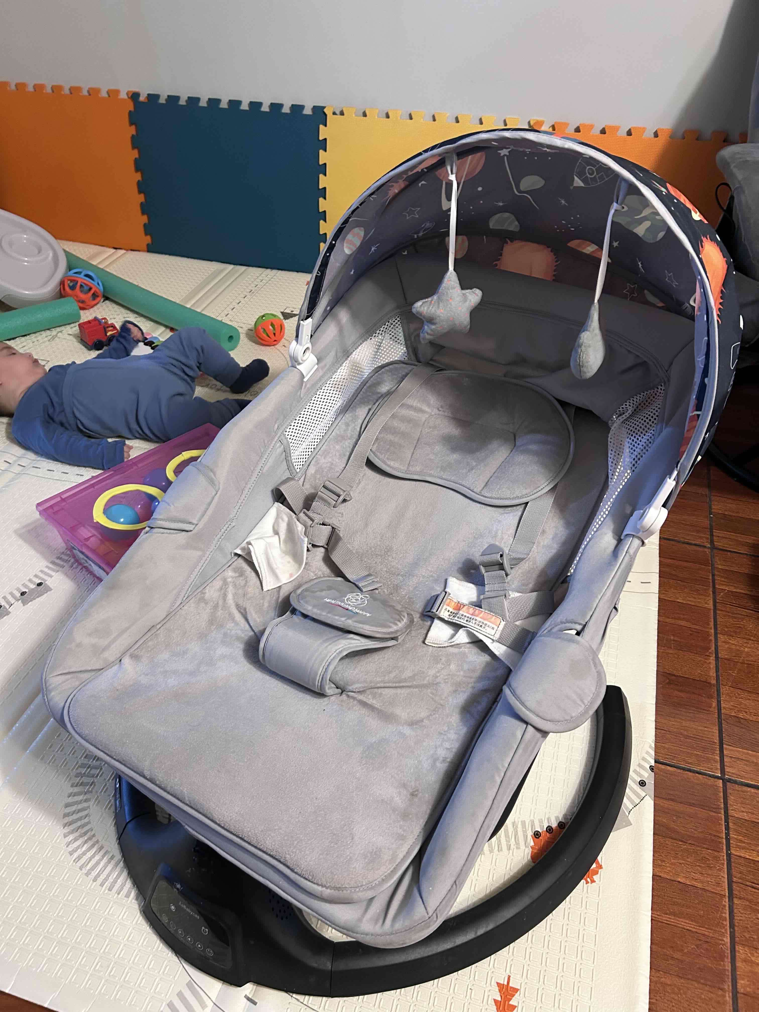 Mecedora eléctrica reclinable azul - miniatura 4