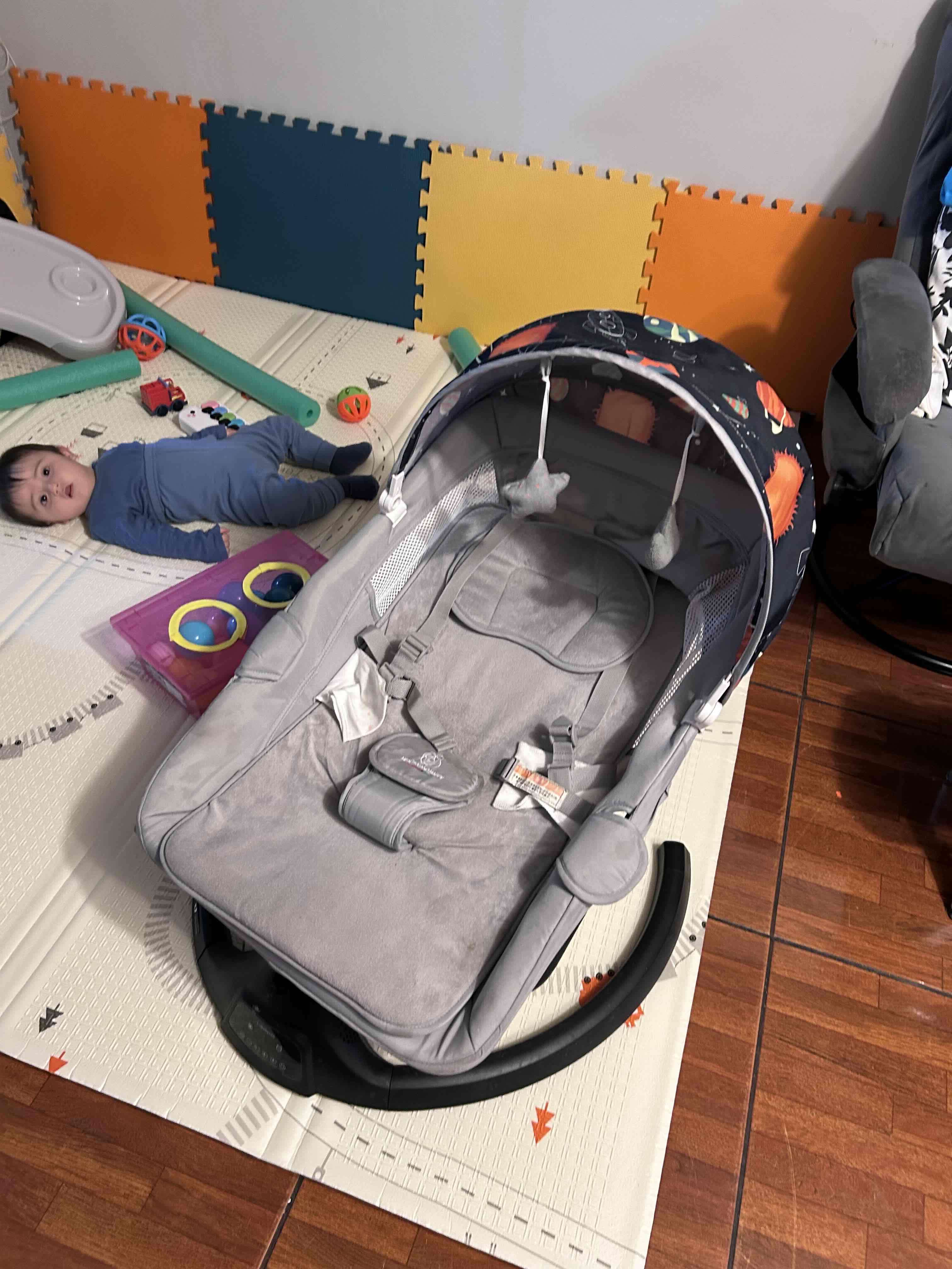 Mecedora eléctrica reclinable azul - miniatura 6