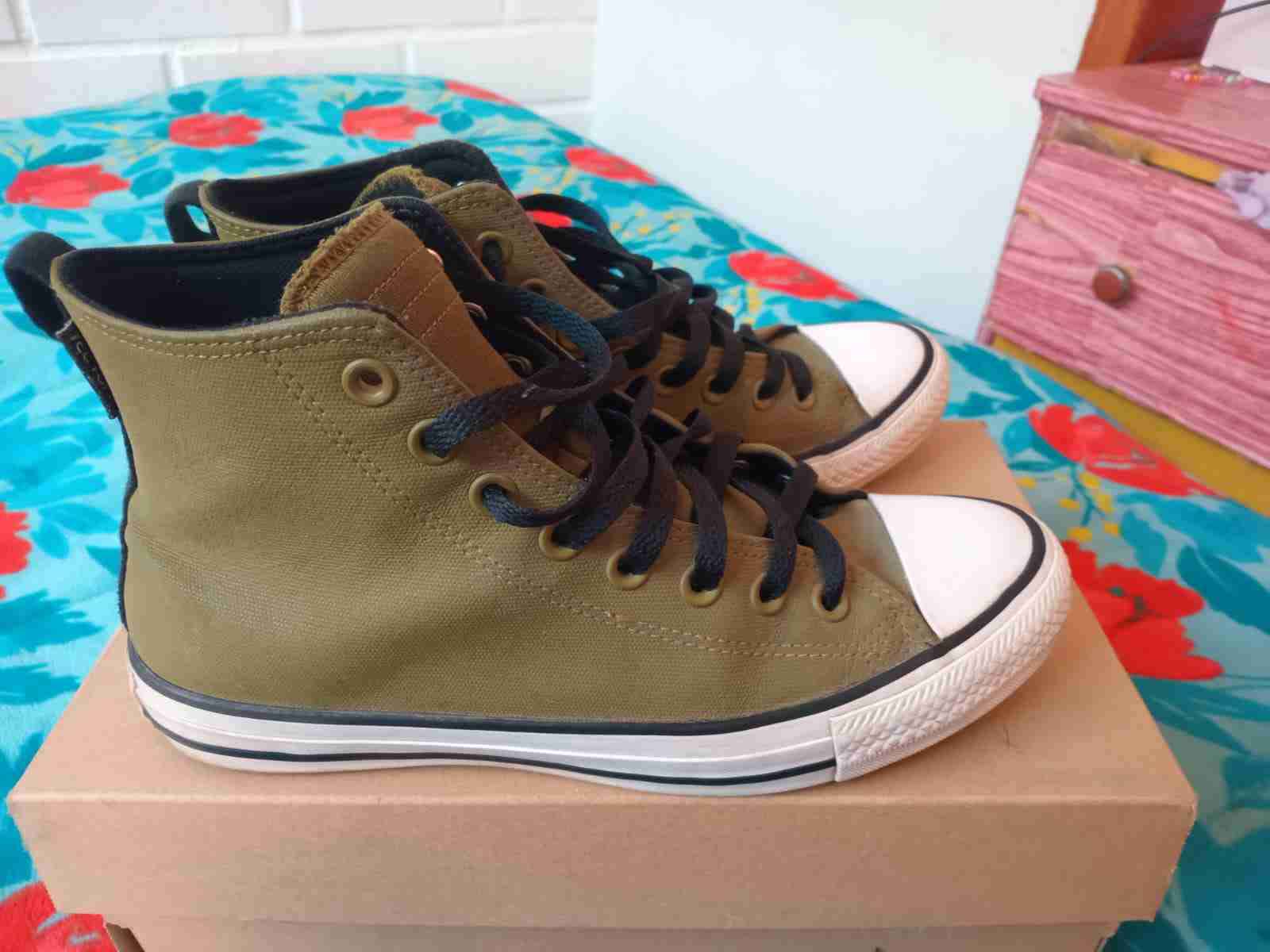 Zapatillas altas verde olivo - miniatura 1