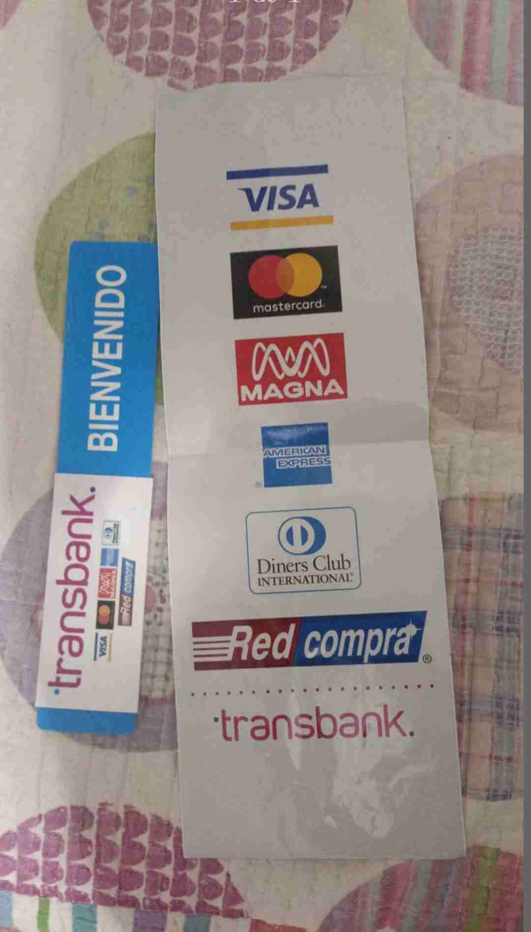 Etiquetas Transbank para tienda