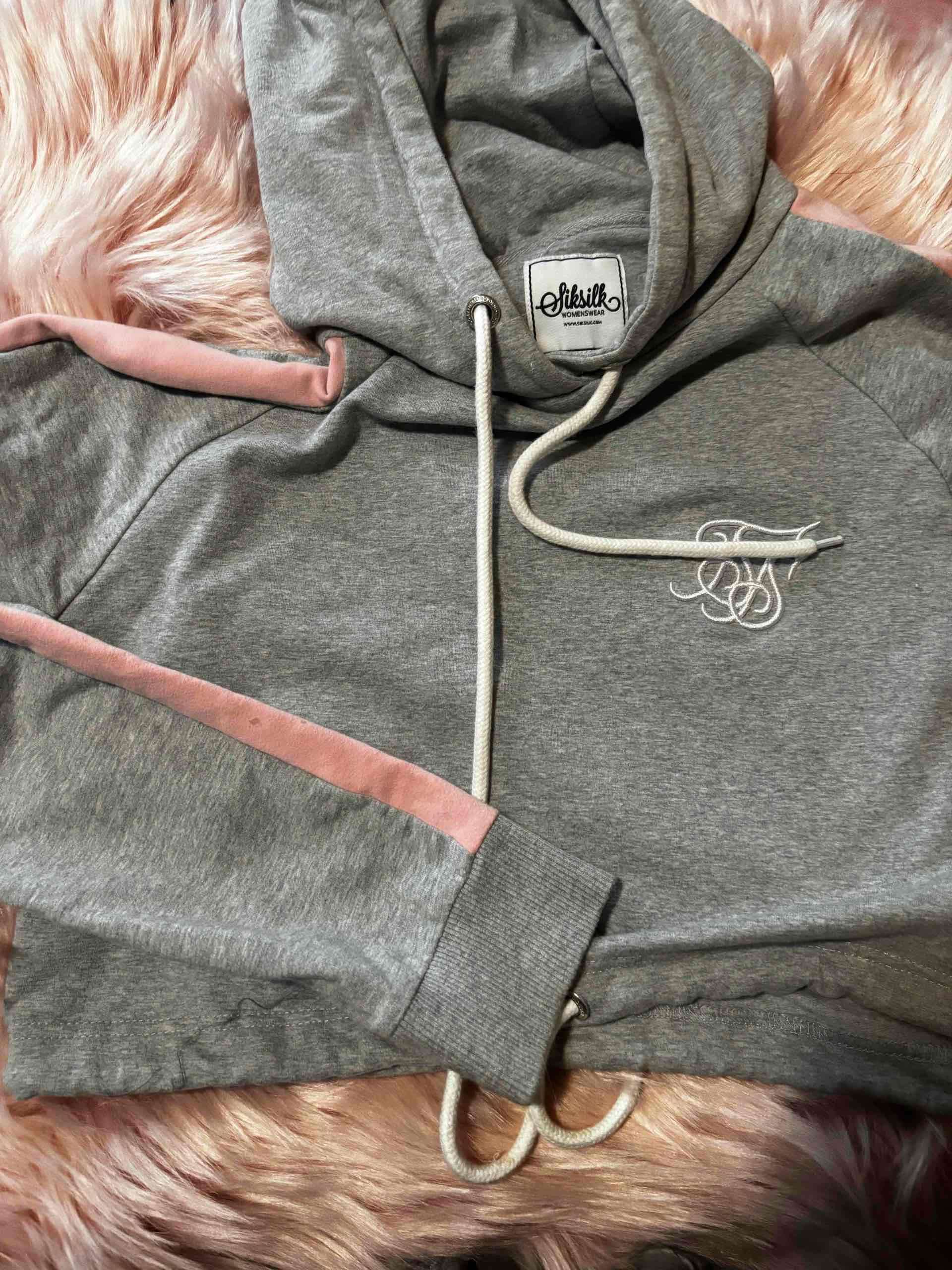 Polerón gris con capucha rosa - miniatura 2