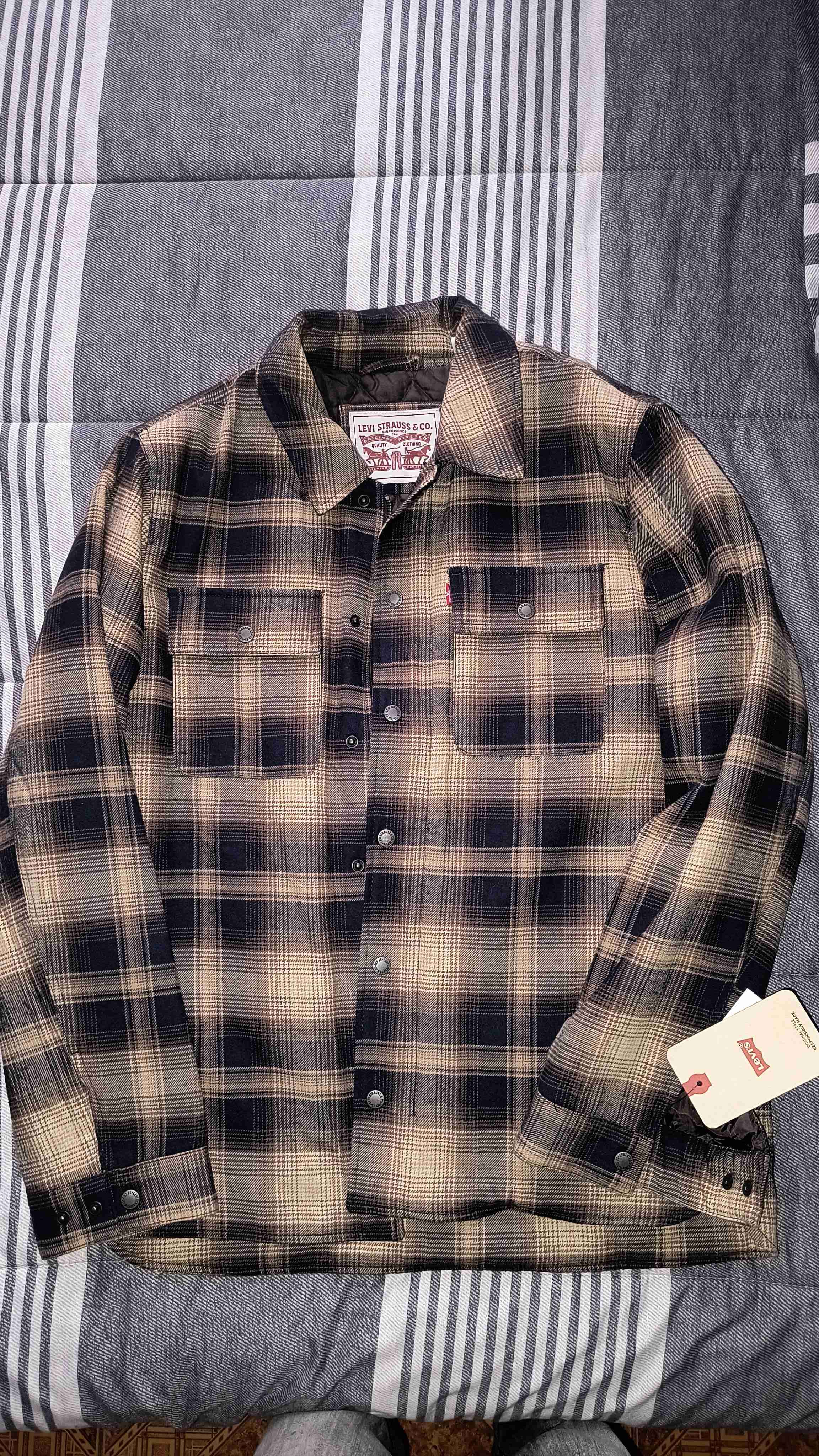 Chaqueta Leñadora Levi's Hombre A Cuadros Acolchad - miniatura 5