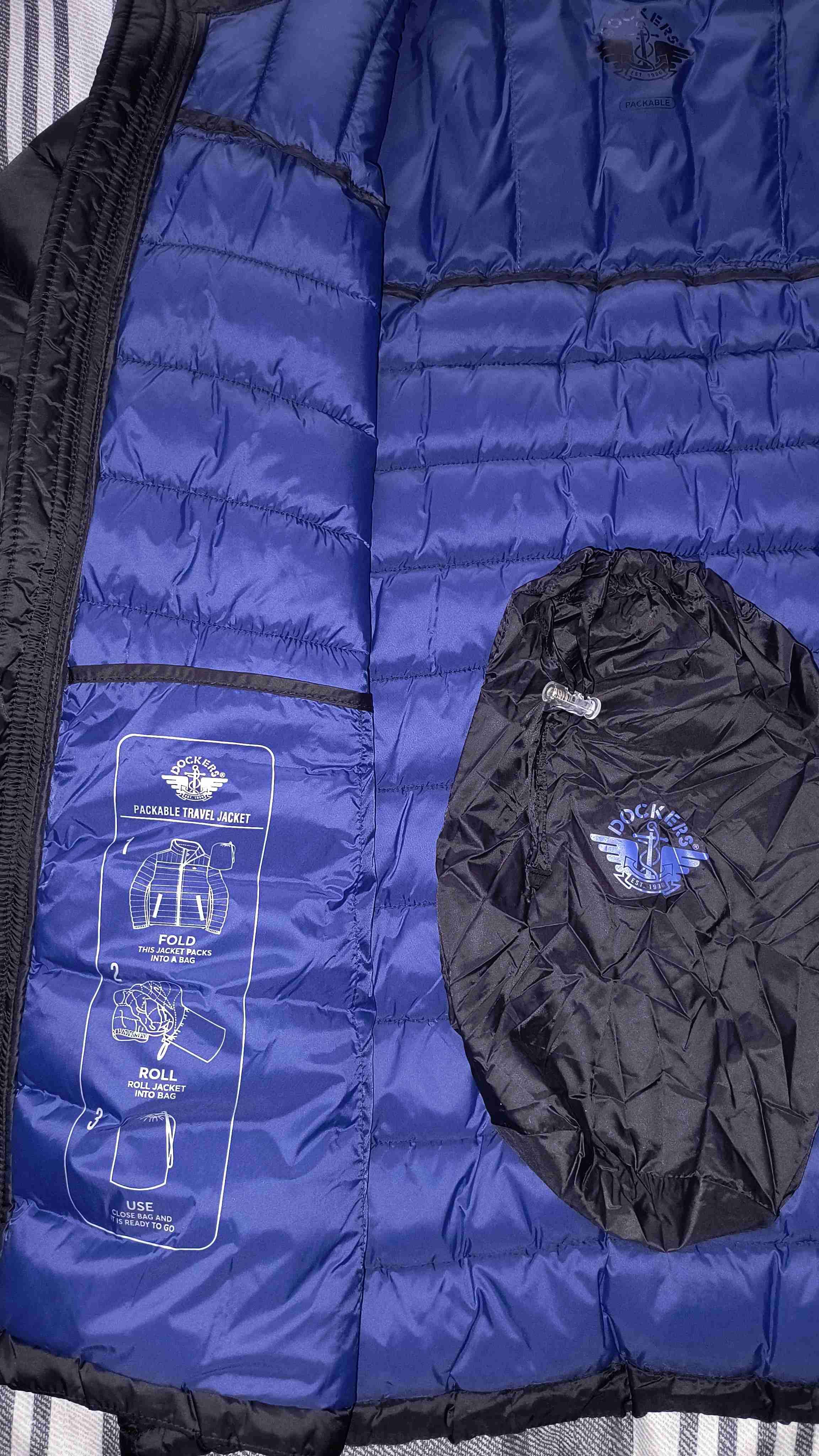 Chaqueta acolchada negra para hombre Dockers - miniatura 3