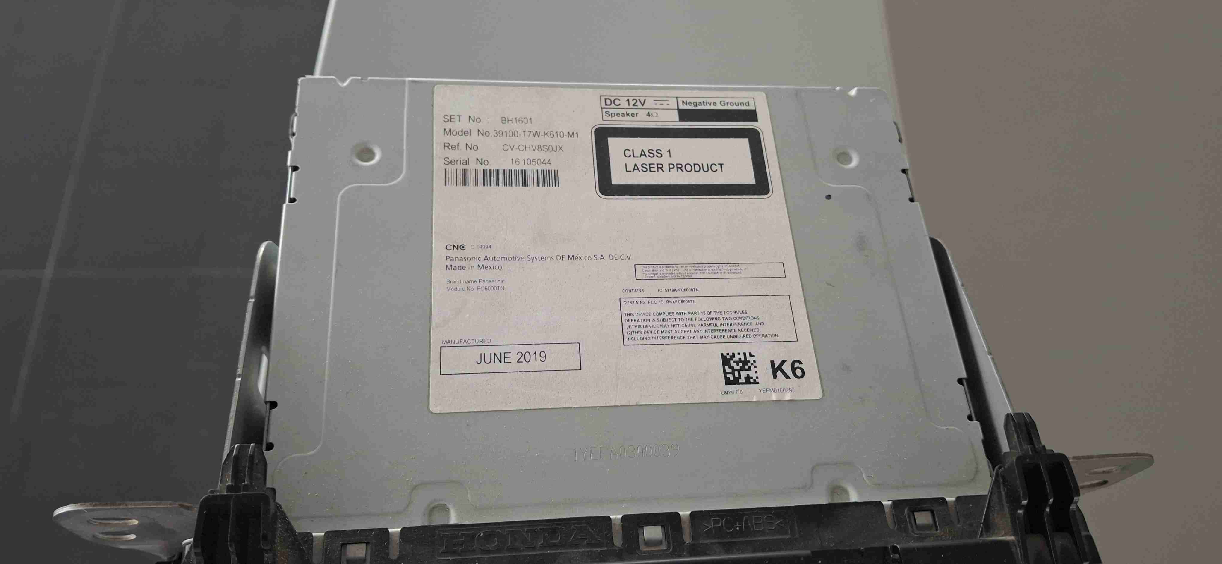 Radio  panel de auto honda HRV año 2020 - miniatura 3