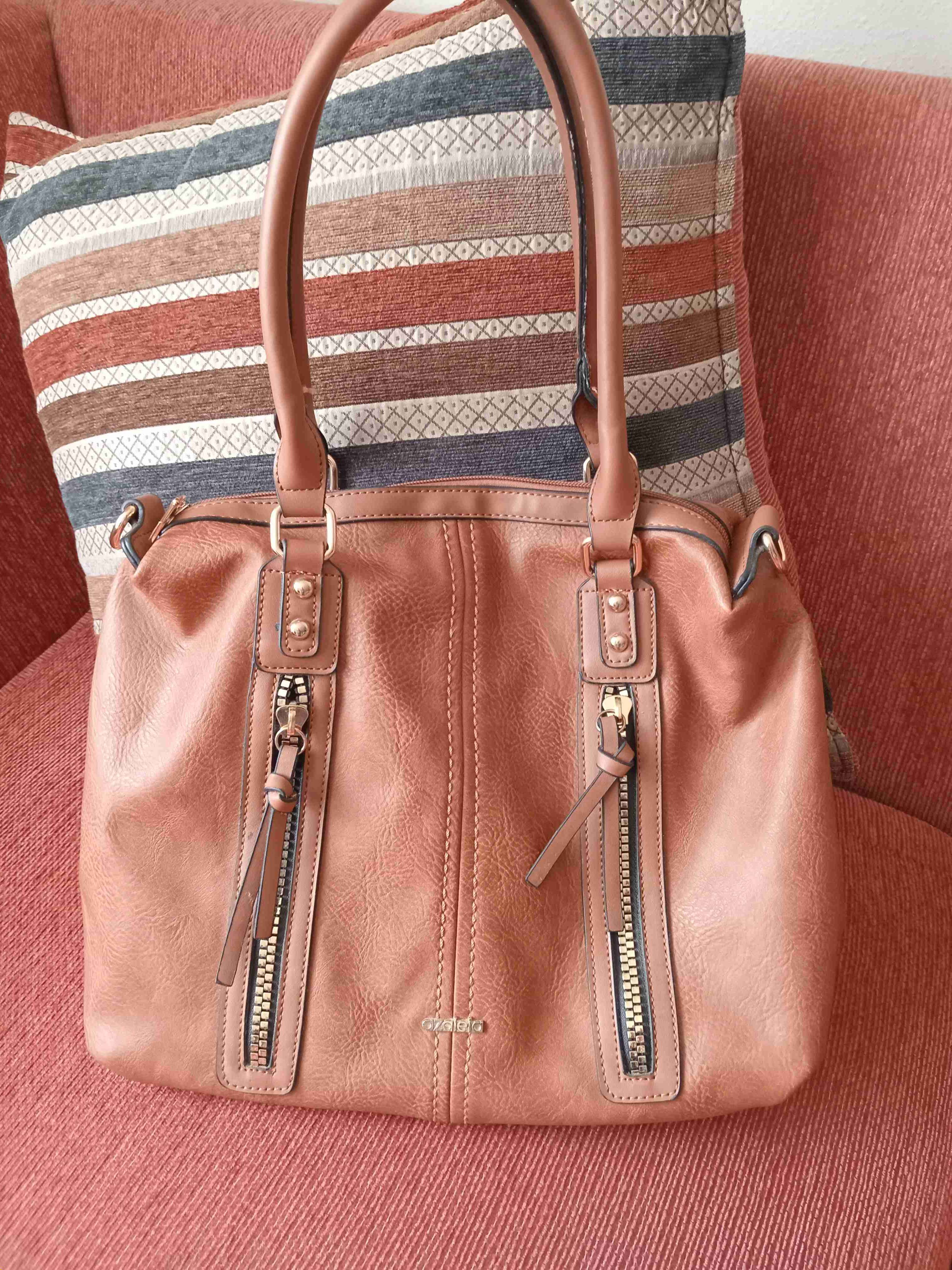 Bolso de cuero sintético marrón - miniatura 5