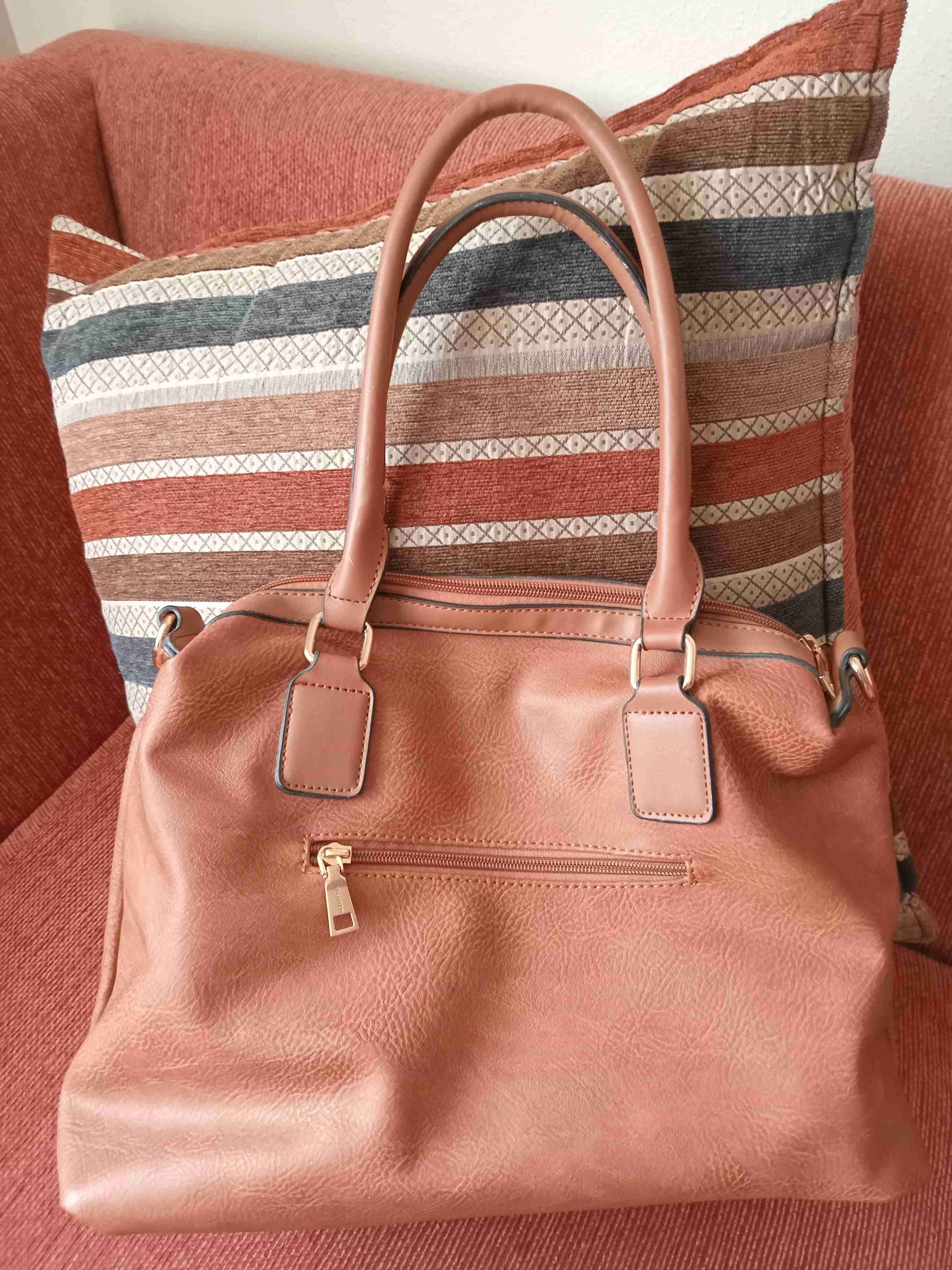 Bolso de cuero sintético marrón - miniatura 6