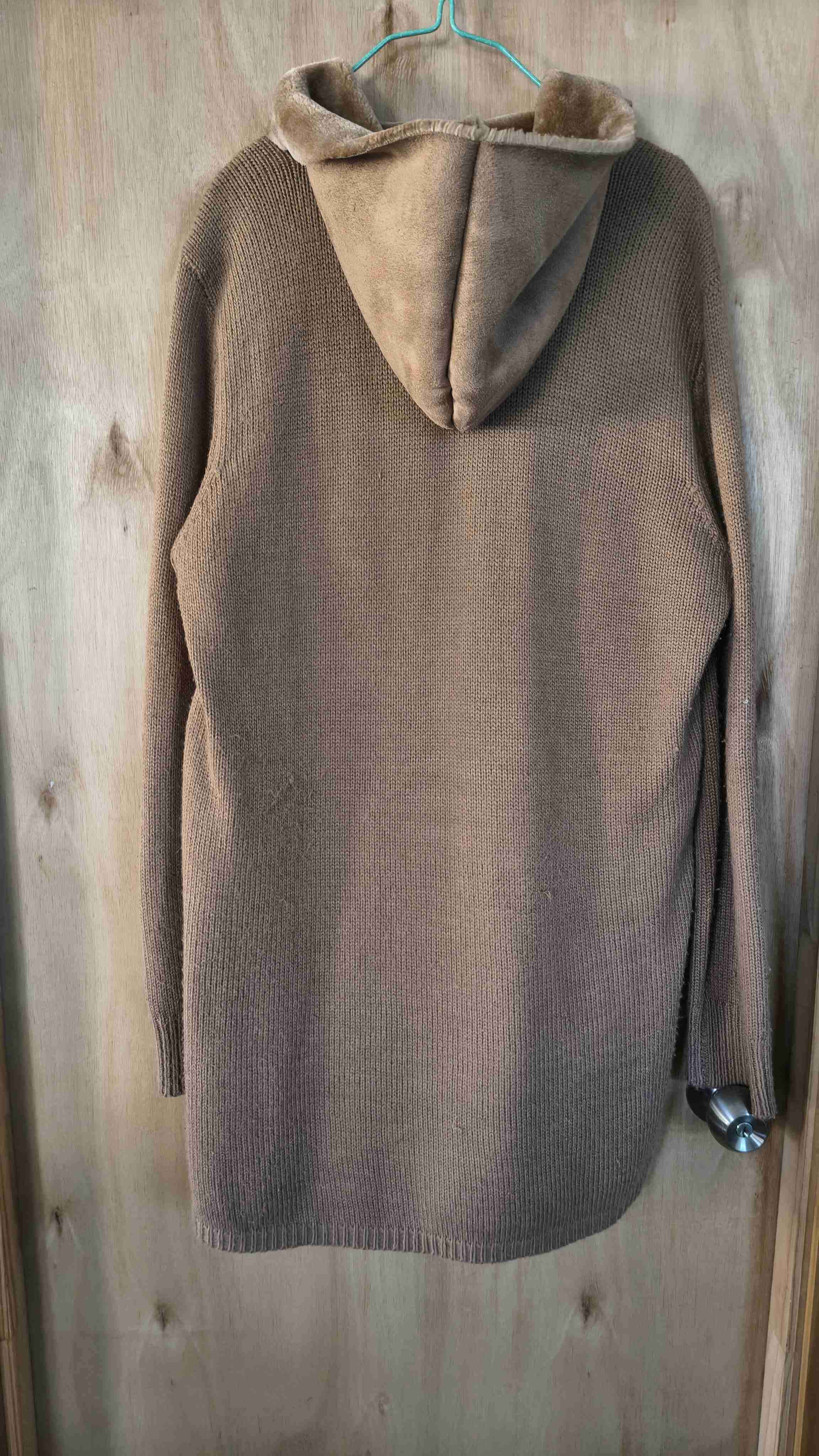 Abrigo de lana camel con capucha - miniatura 2