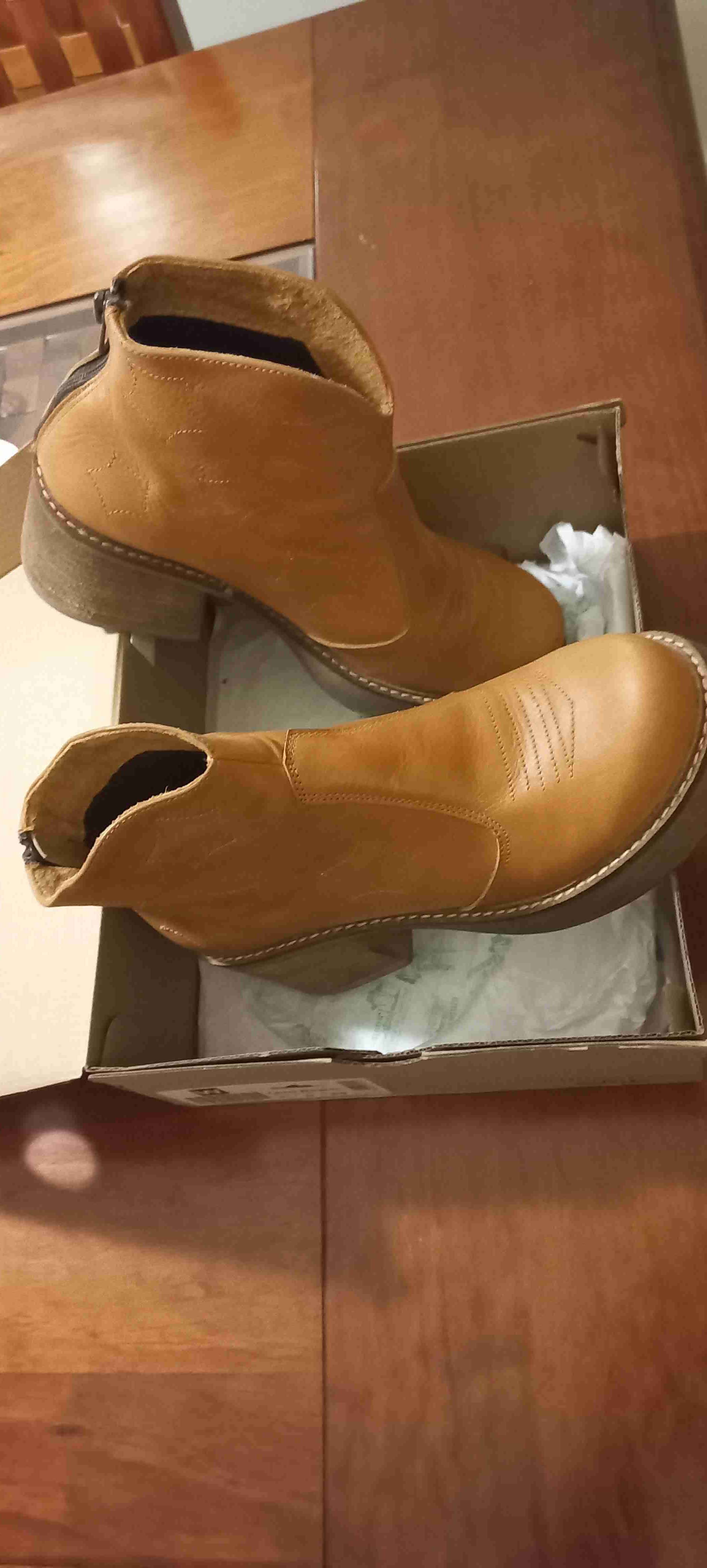 Botines de cuero camel - miniatura 5