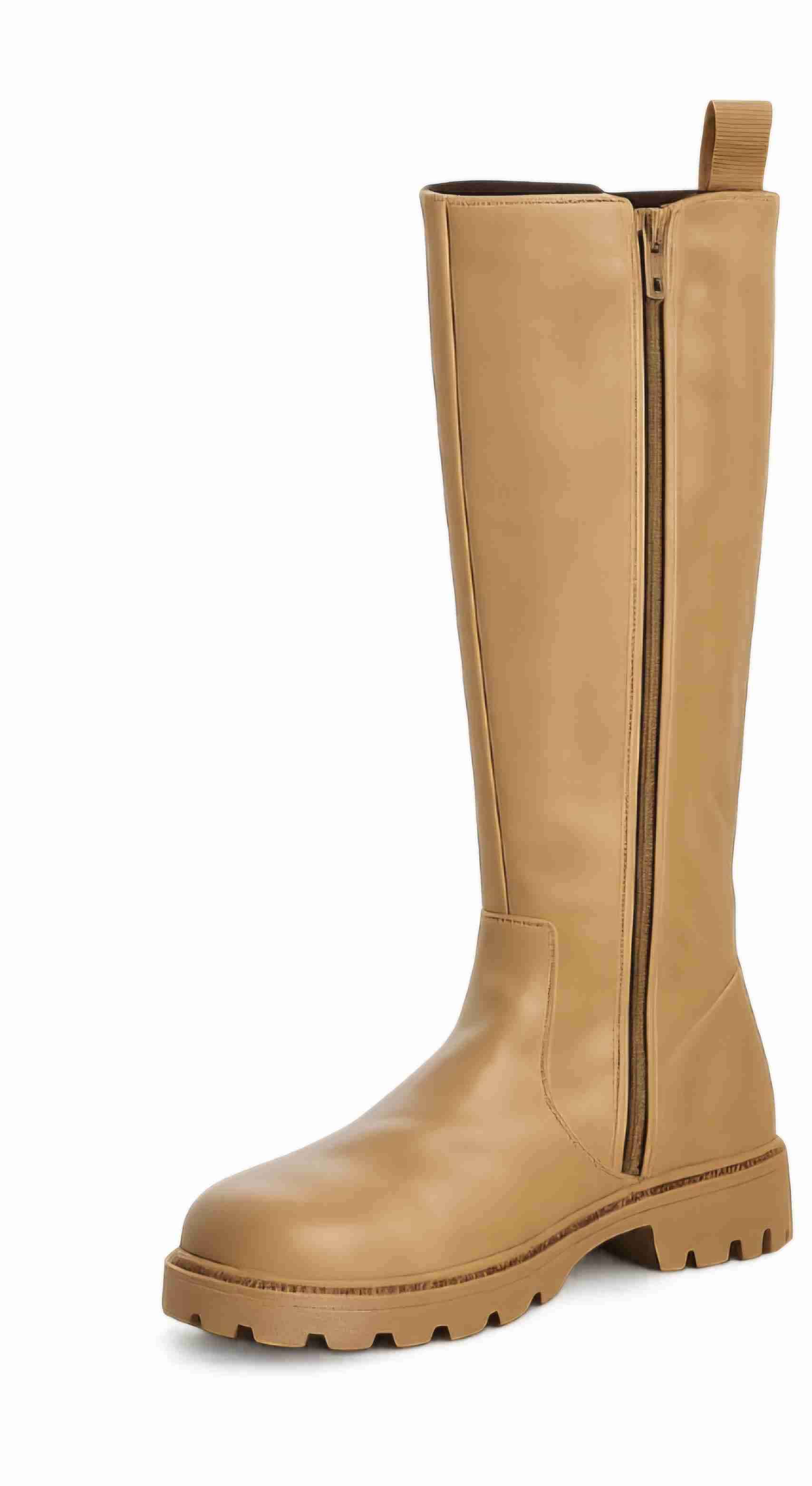 Bota alta café claro Talla 40 - miniatura 2