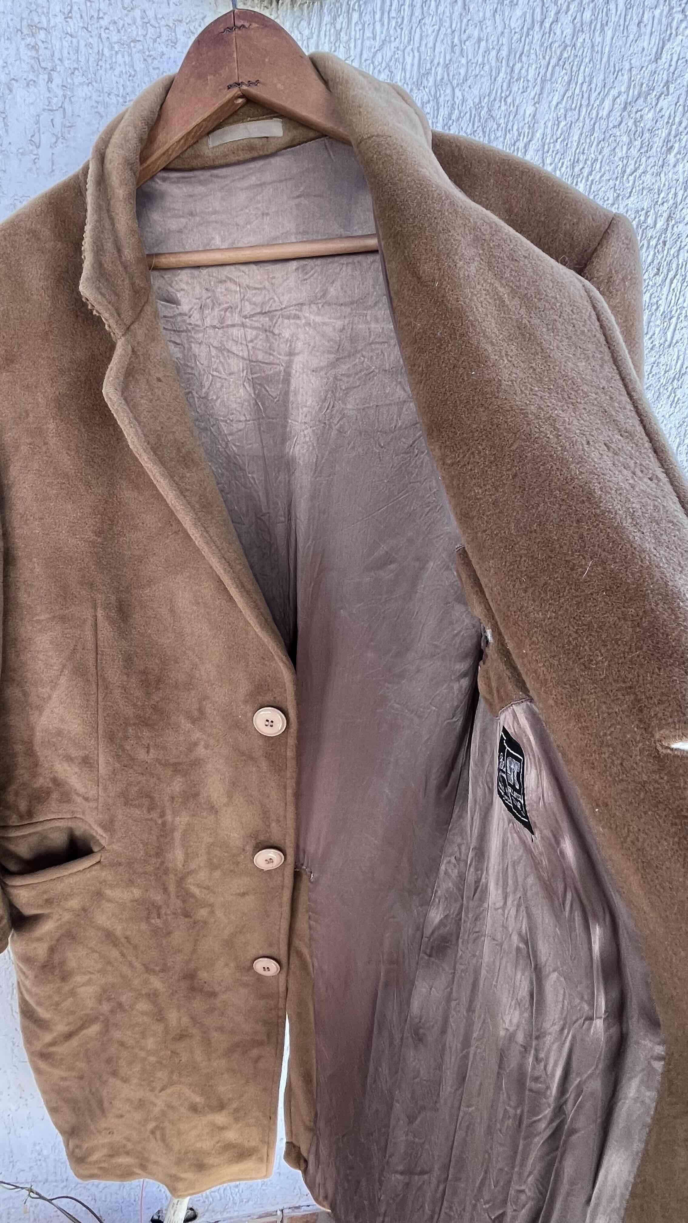 Abrigo largo beige vintage - miniatura 2