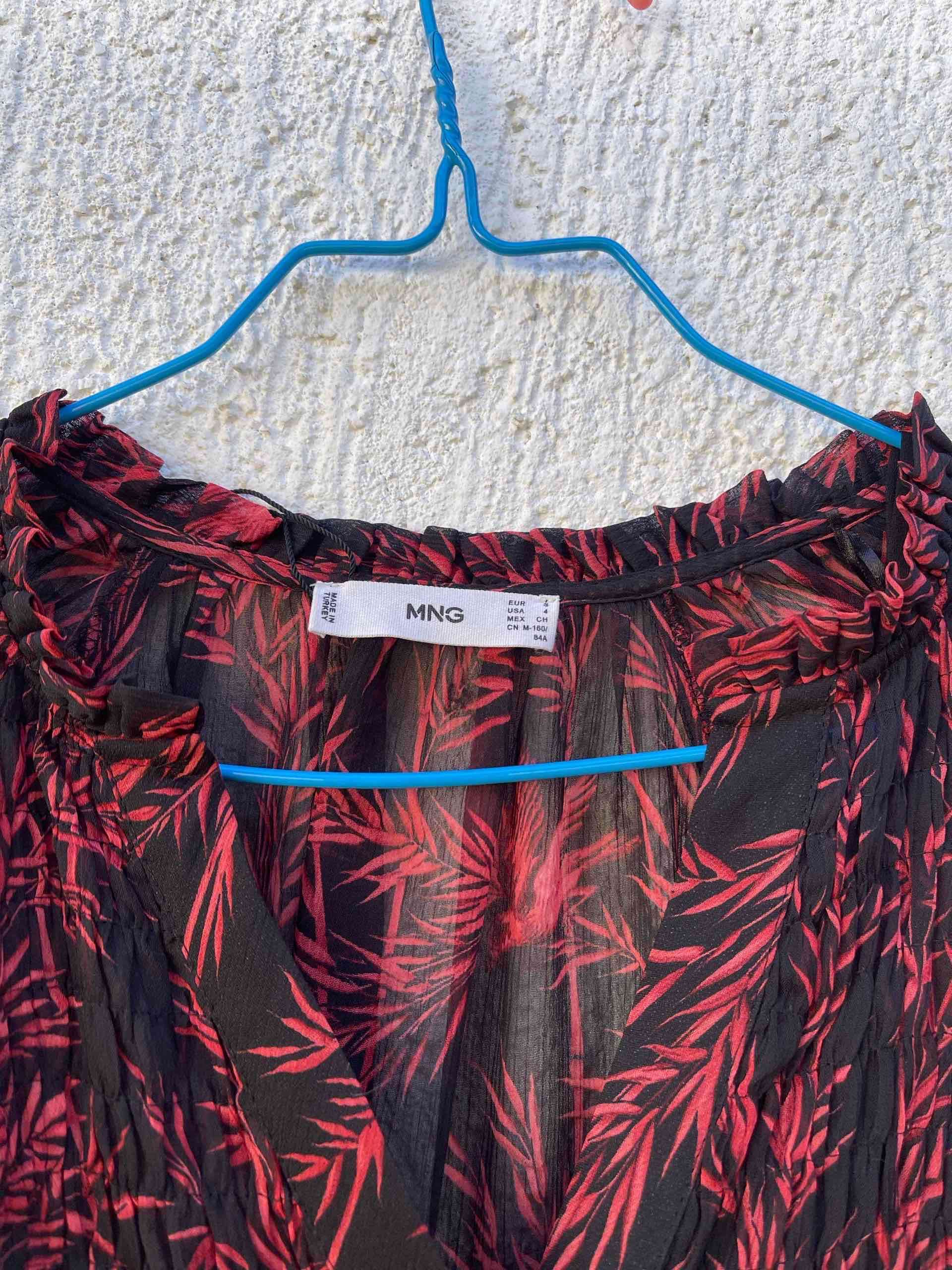 Vestido negro con diseño rojo MNG - miniatura 1