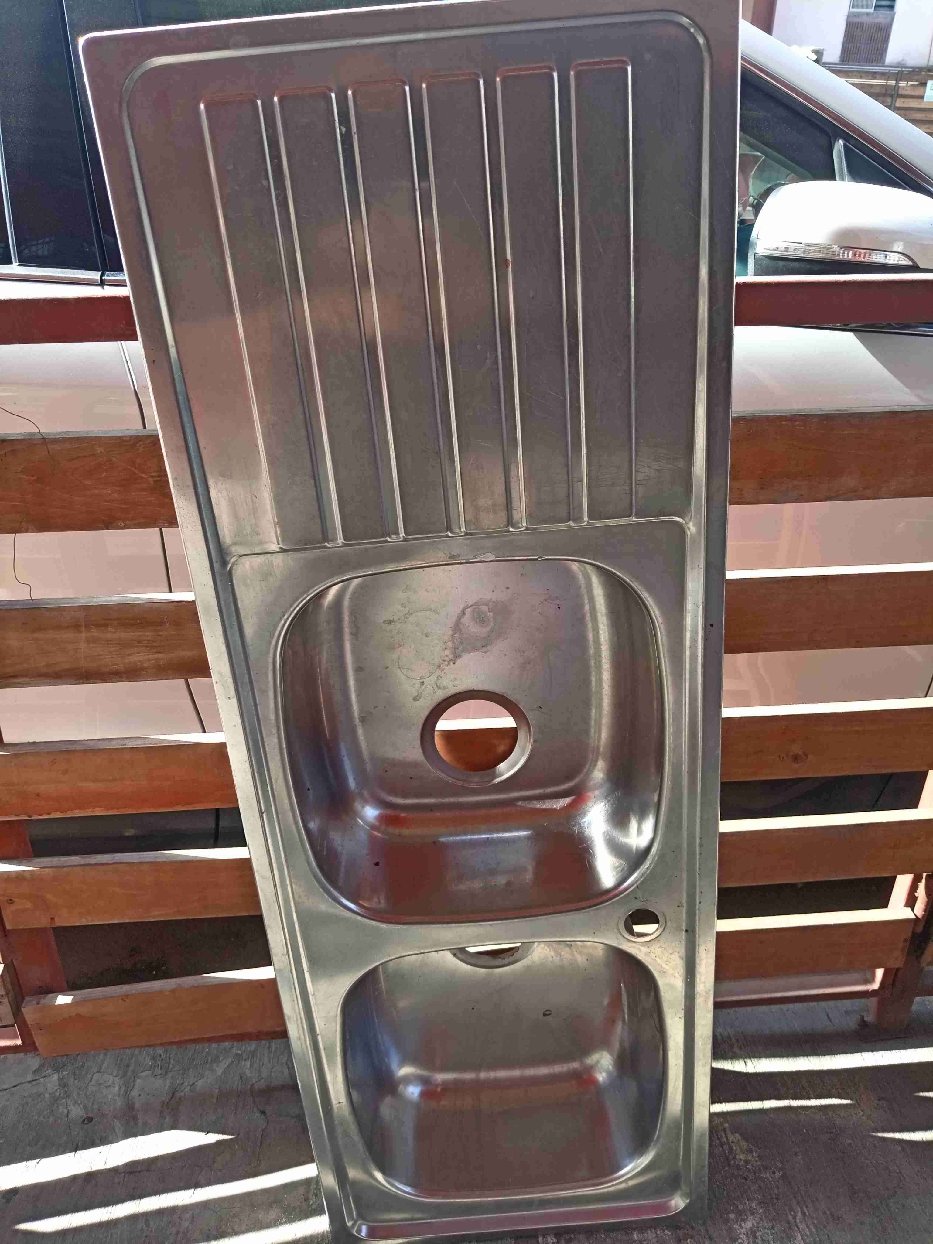 Fregadero de acero inoxidable doble - miniatura 1